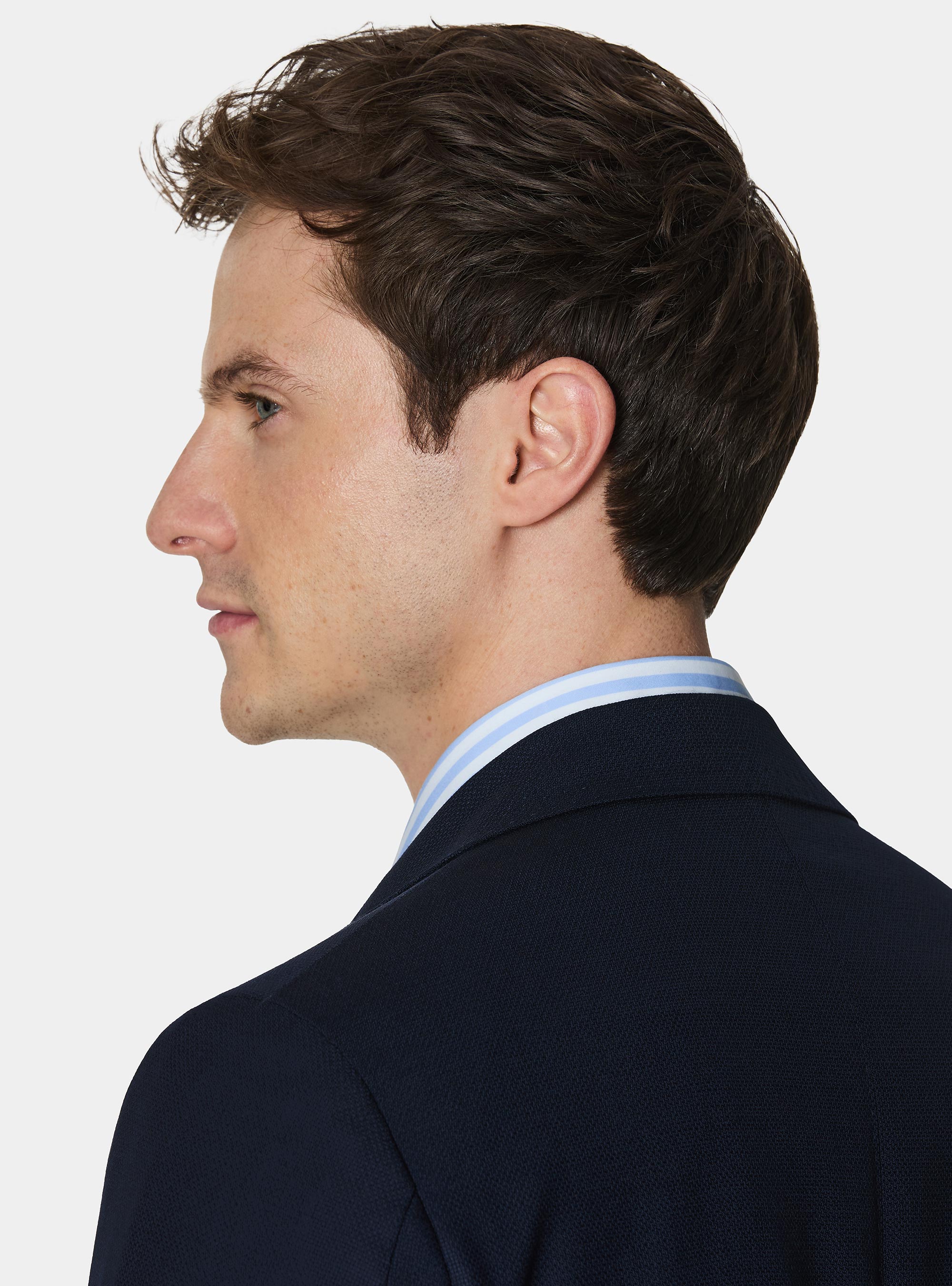 Vitale Barberis Canonico wool hopsack blazer, NAVY BLUE