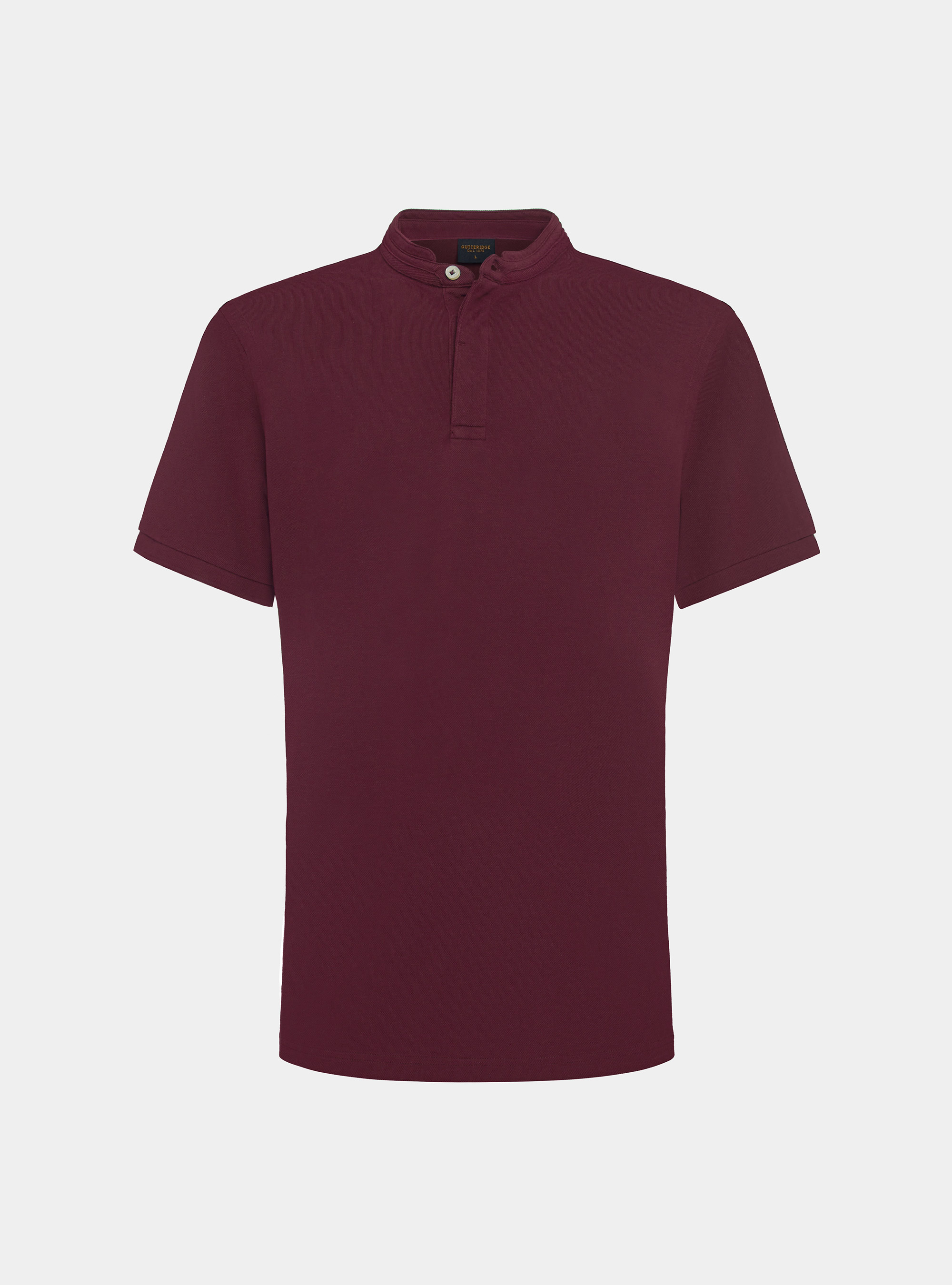Korean piqu&eacute; polo shirt, BORDEAUX