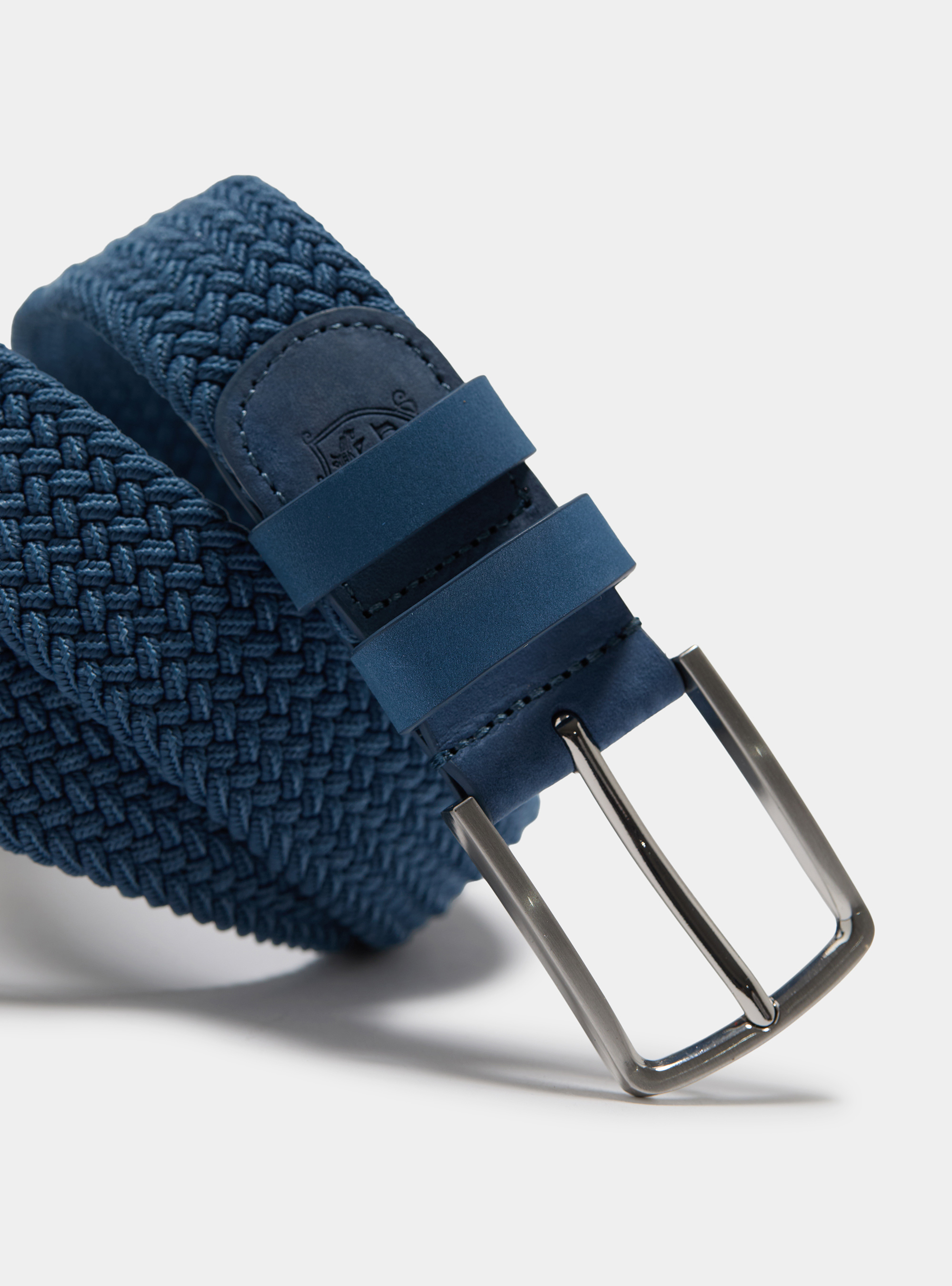 Ceinture &eacute;lastique tress&eacute;e, BLEU CIEL