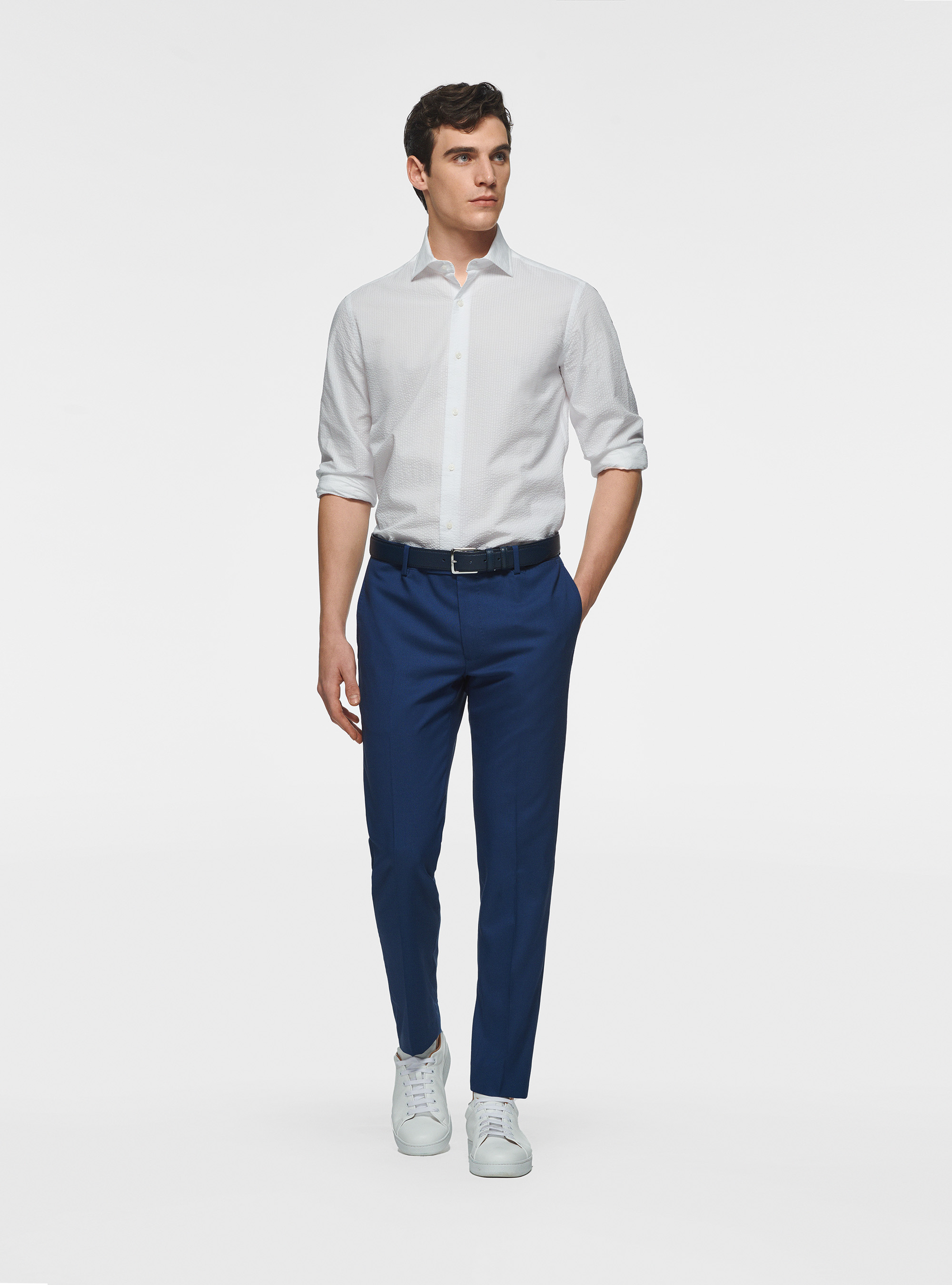 Pantalon en pure laine Vitale Barberis Canonico, ENCRE