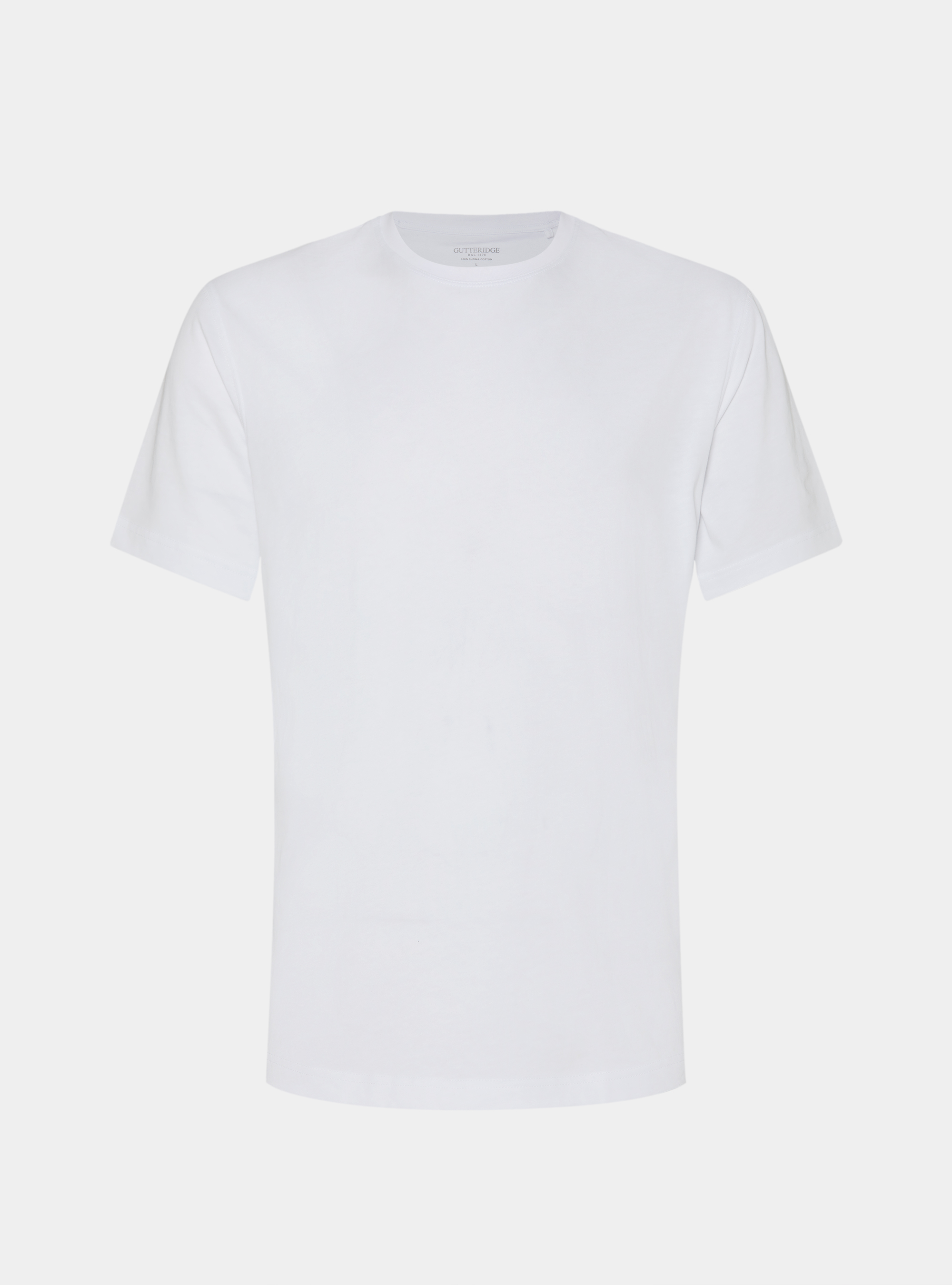 T-shirt &agrave; demi-manches en coton Supima, BLANC