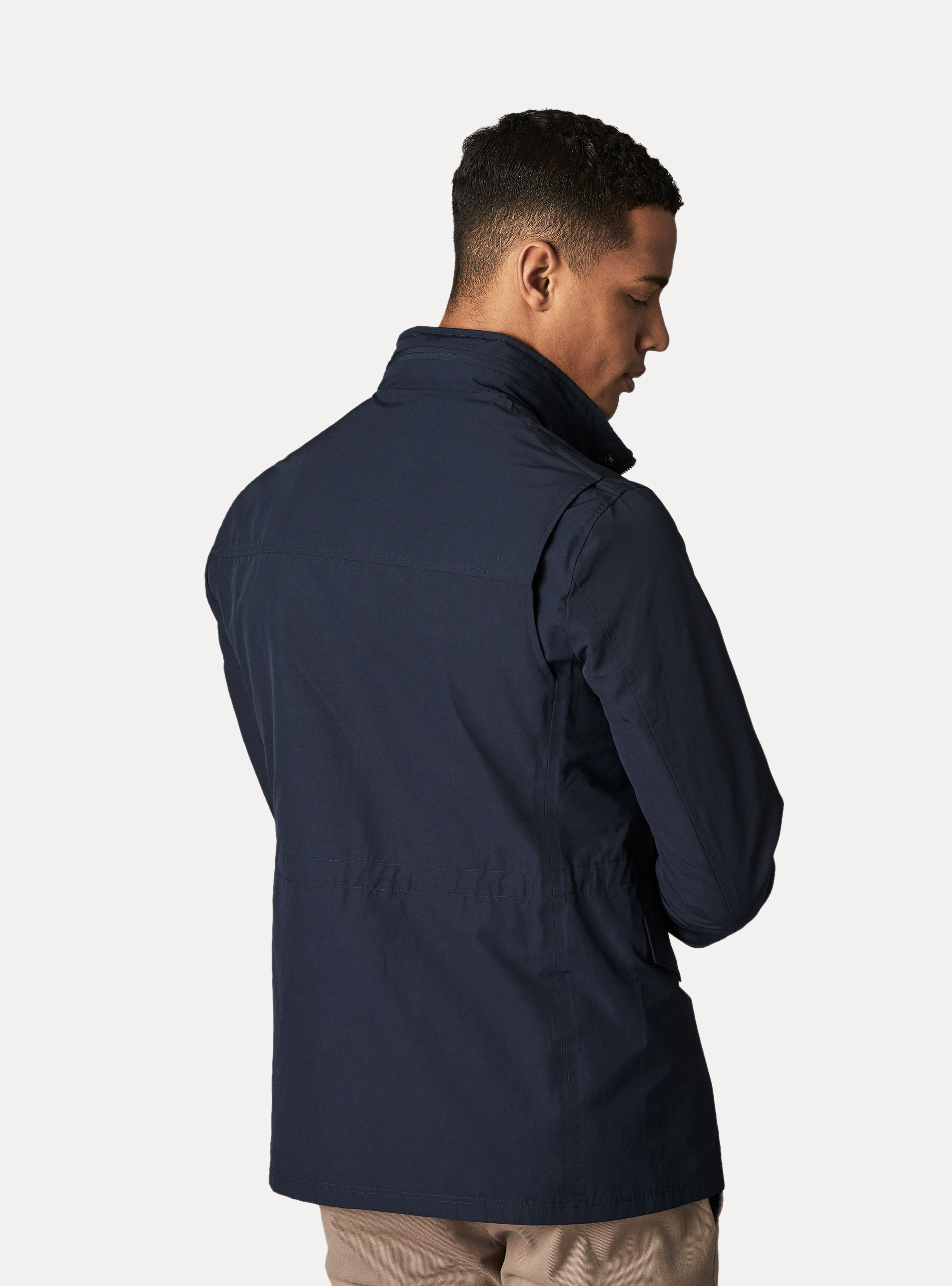 Blend Technical cotton field jacket, NAVY BLUE