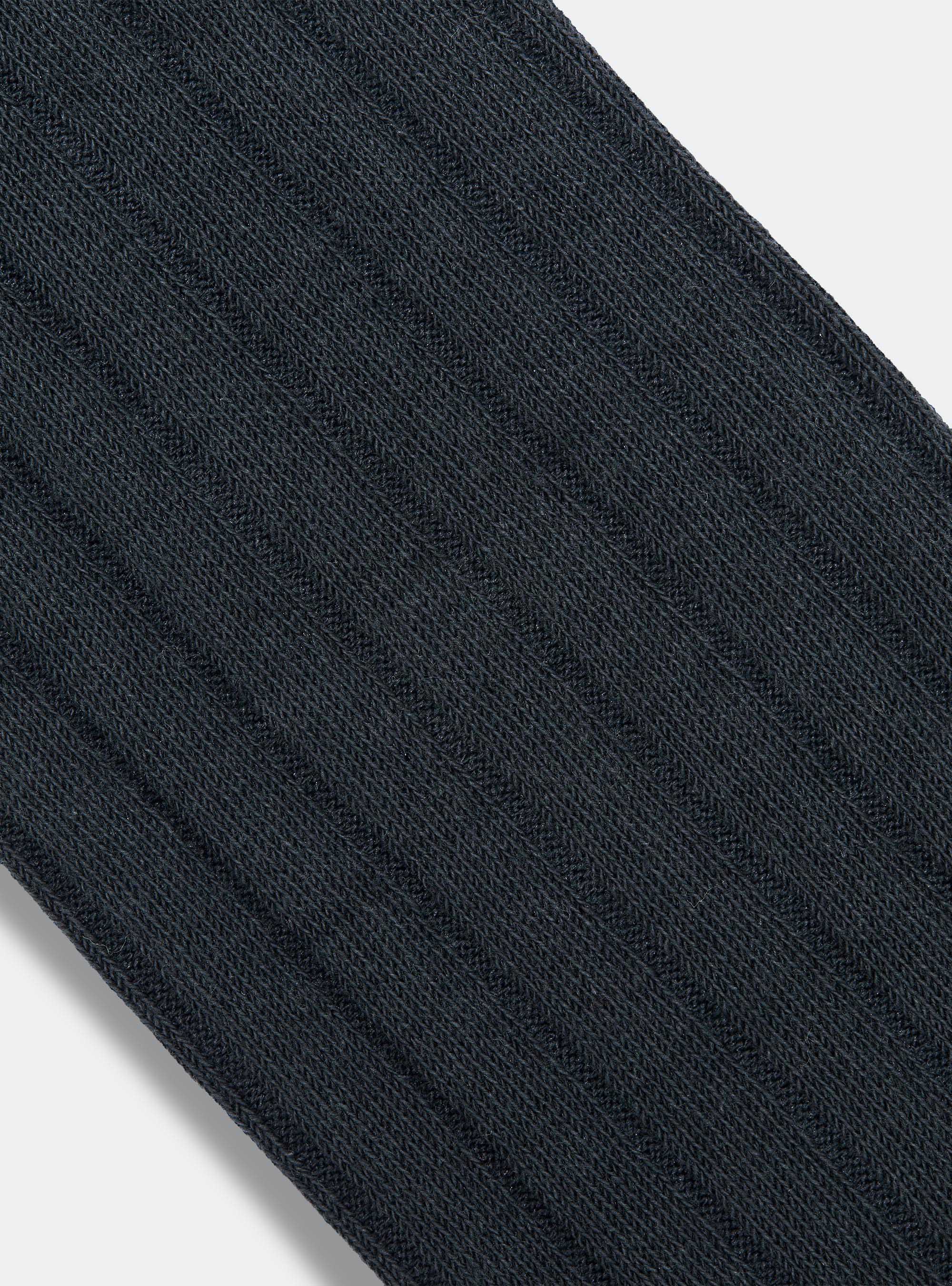 Ribbed socks with embroidery, ASPHALT GREY