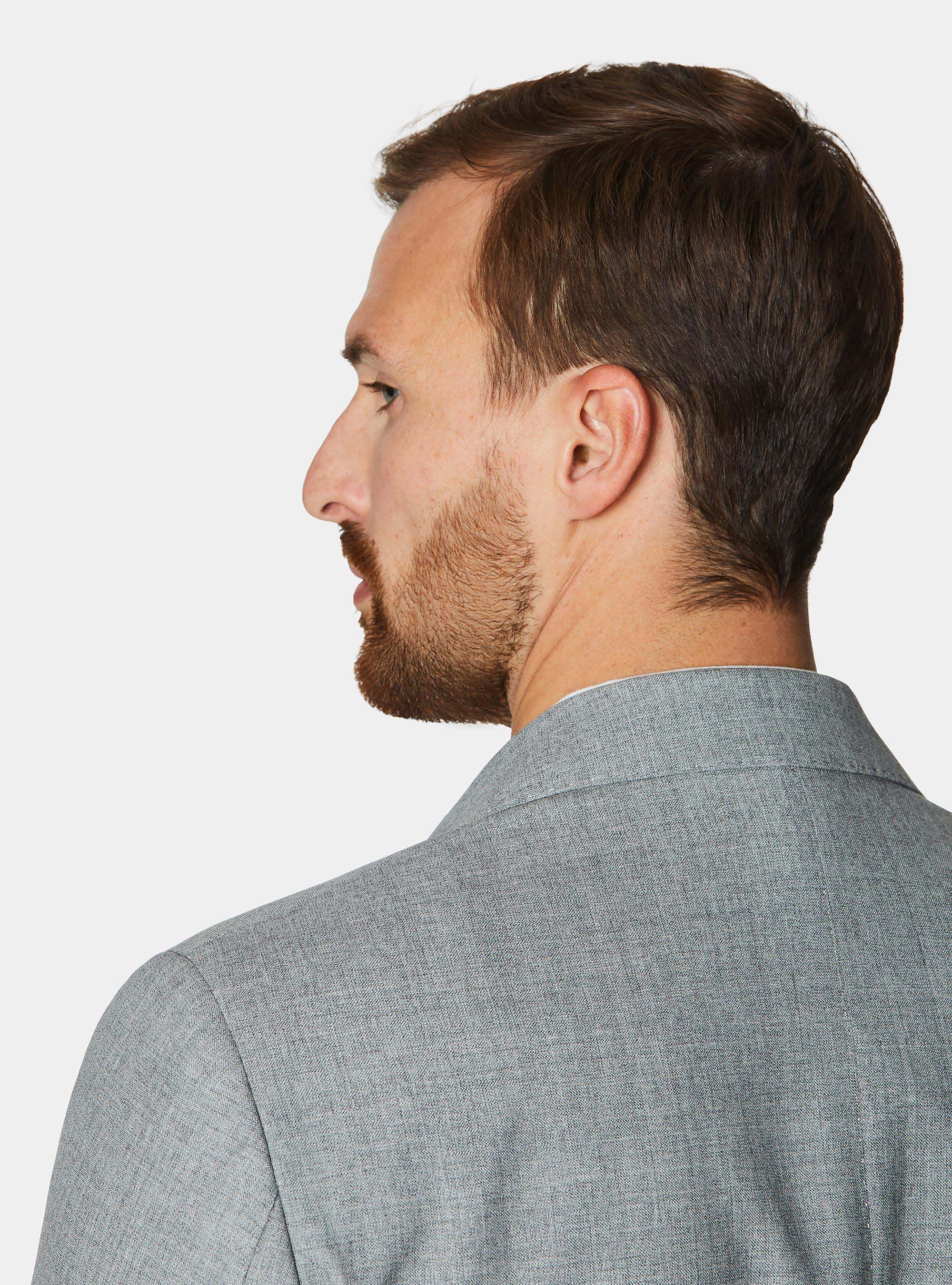 Vitale Barberis Canonico pure wool suit blazer, LIGHT GREY MELANGE