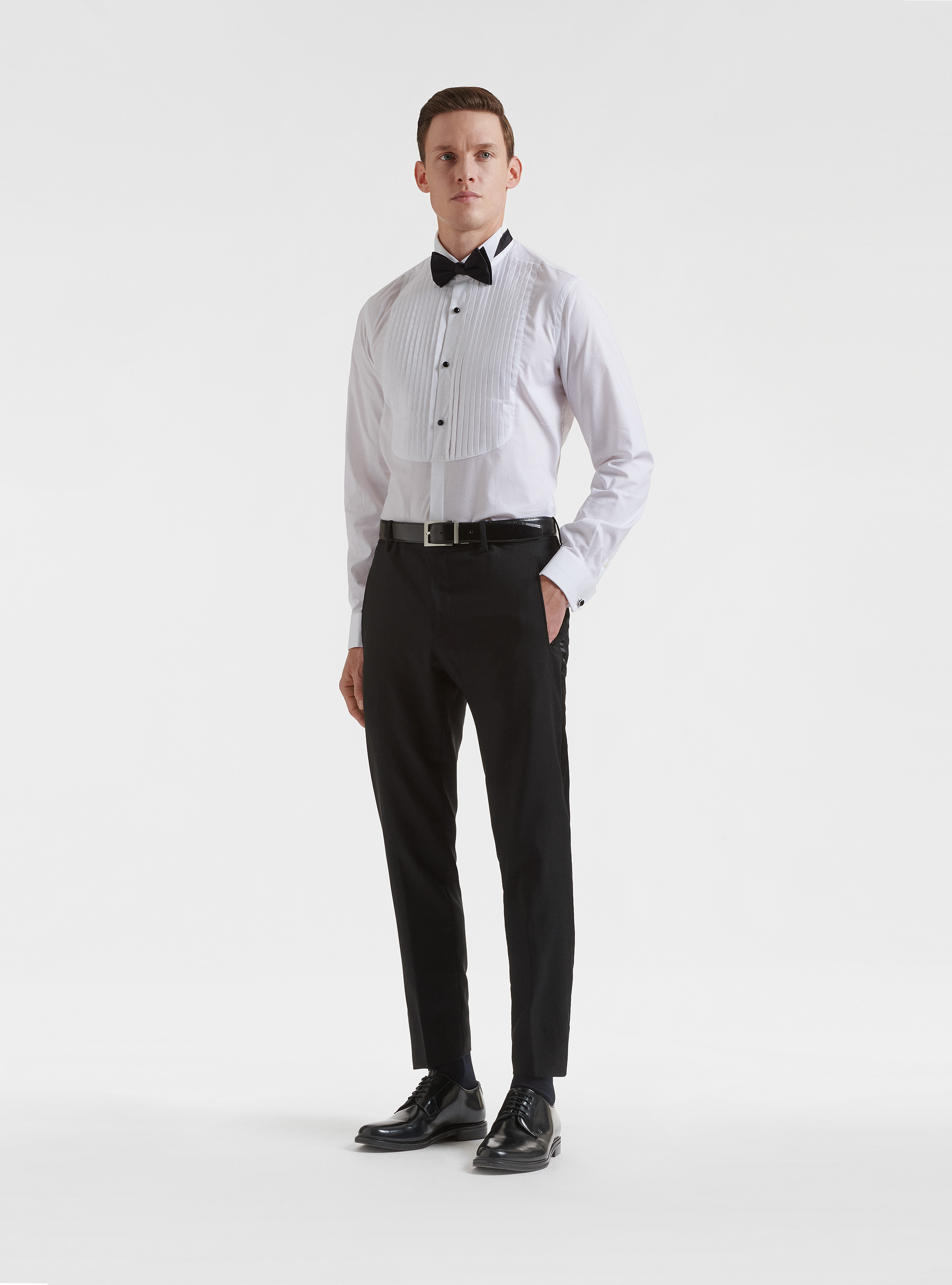 Pure wool smoking trousers Vitale Barberis Canonico, BLACK