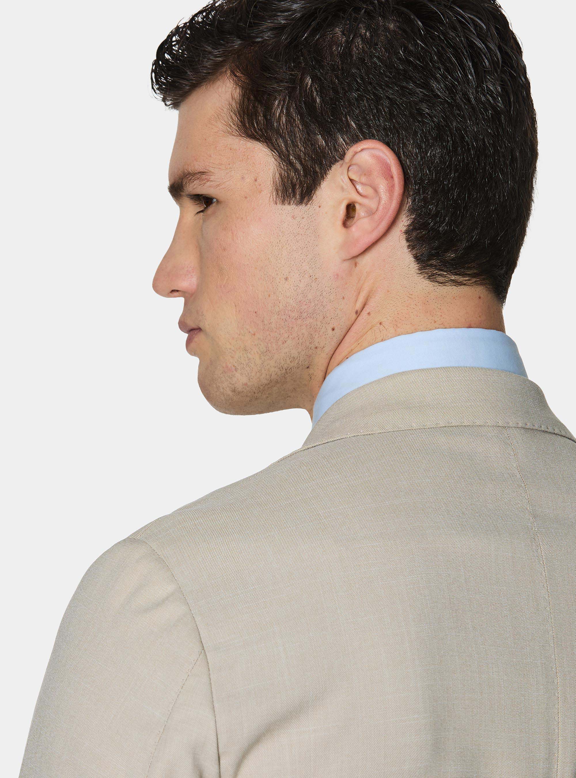 Hopsack fabric suit blazer, SAND