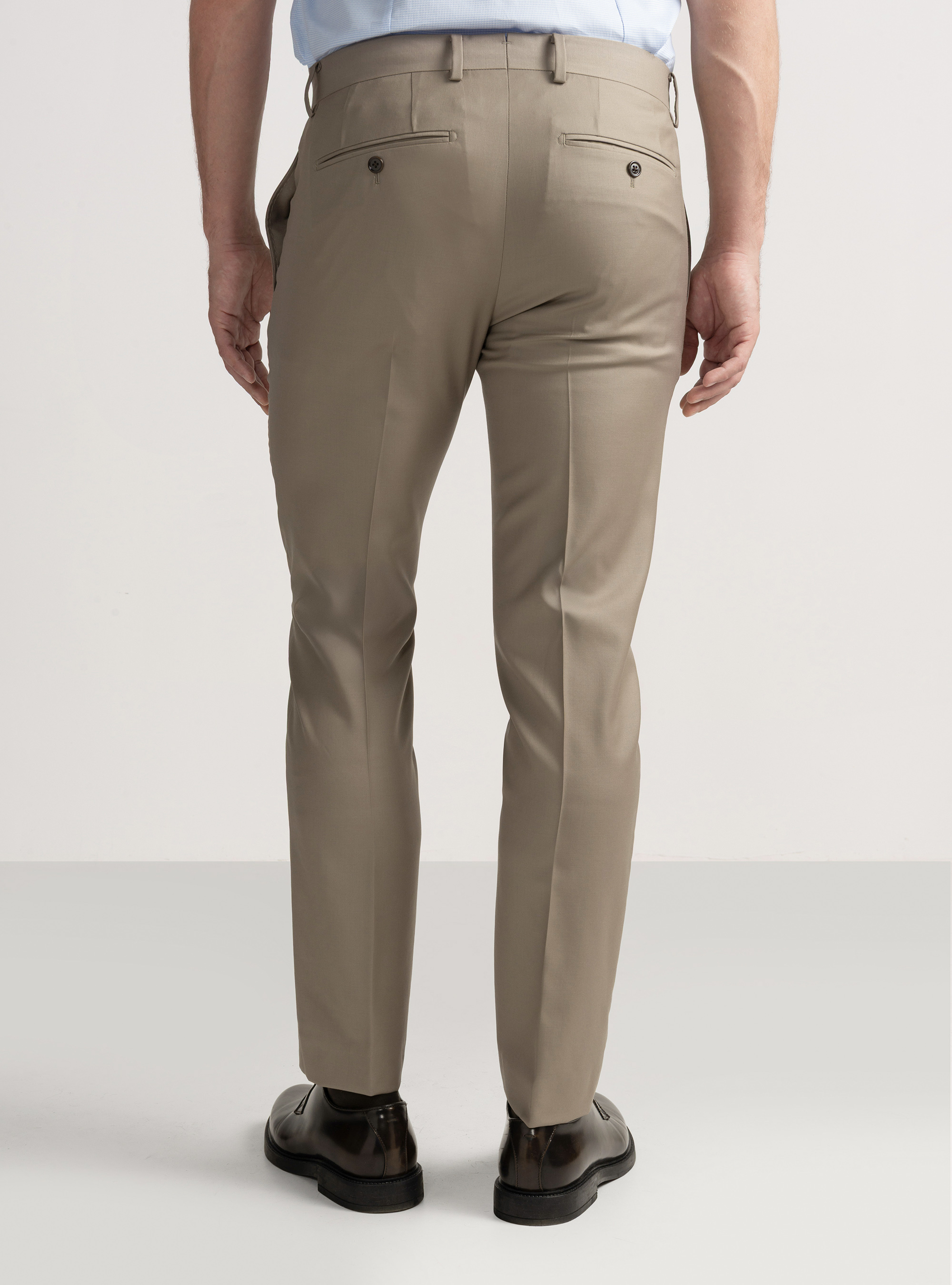 Pure wool suit trousers Vitale Barberis Canonico, MUD