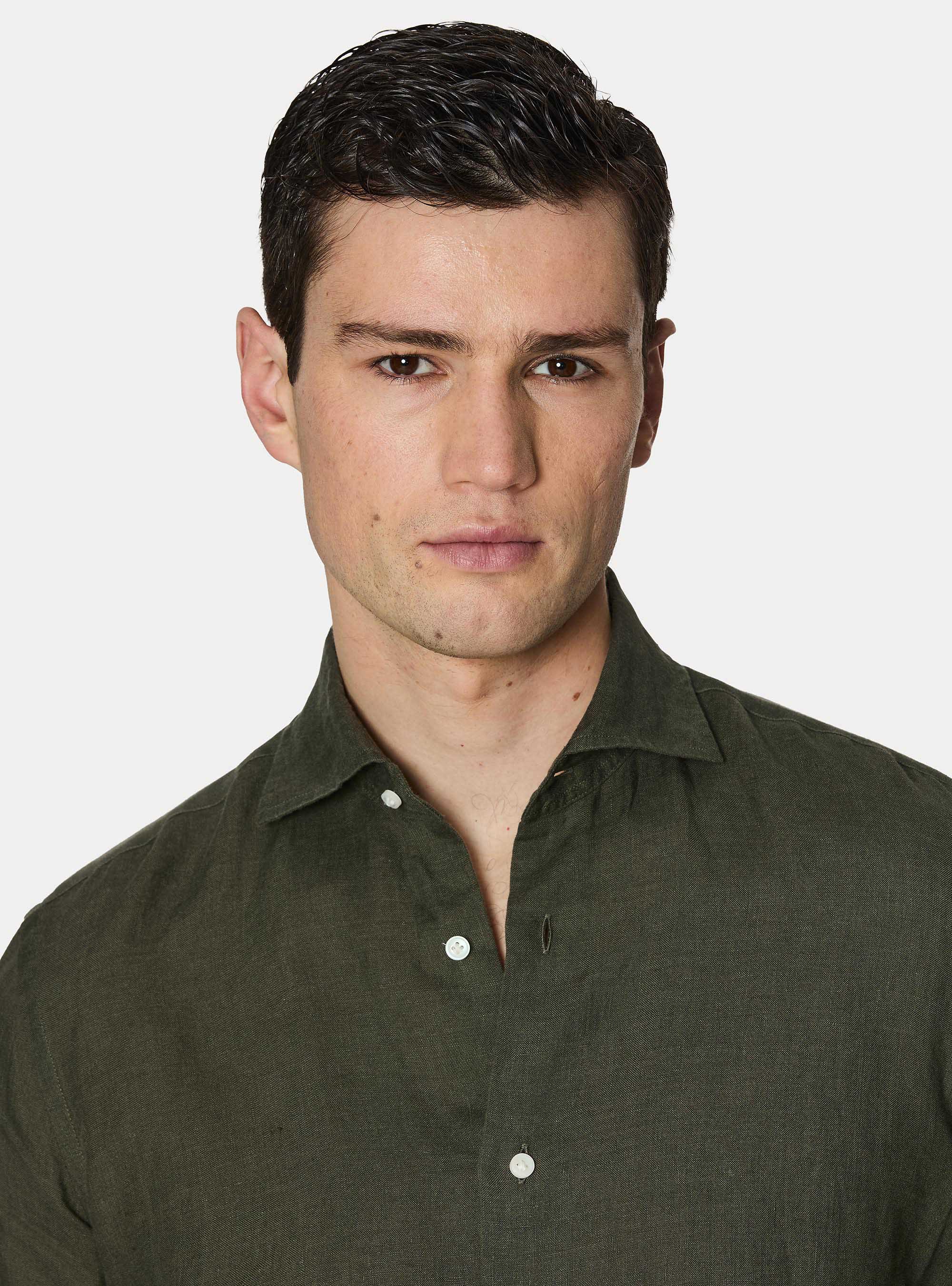 Pure linen shirt, MILITARE 0609C