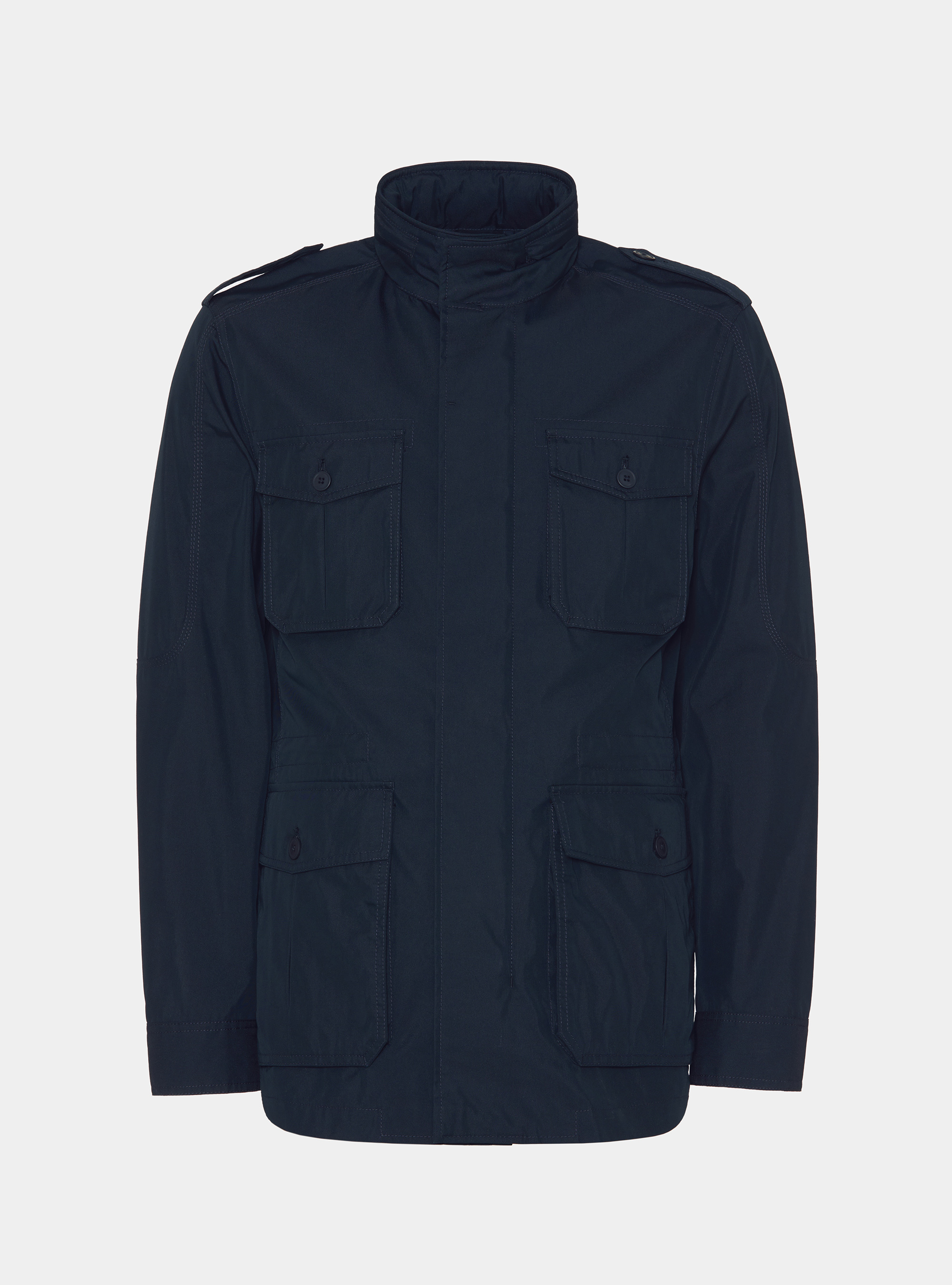 Field jacket in cotton blend twill, NAVY BLUE