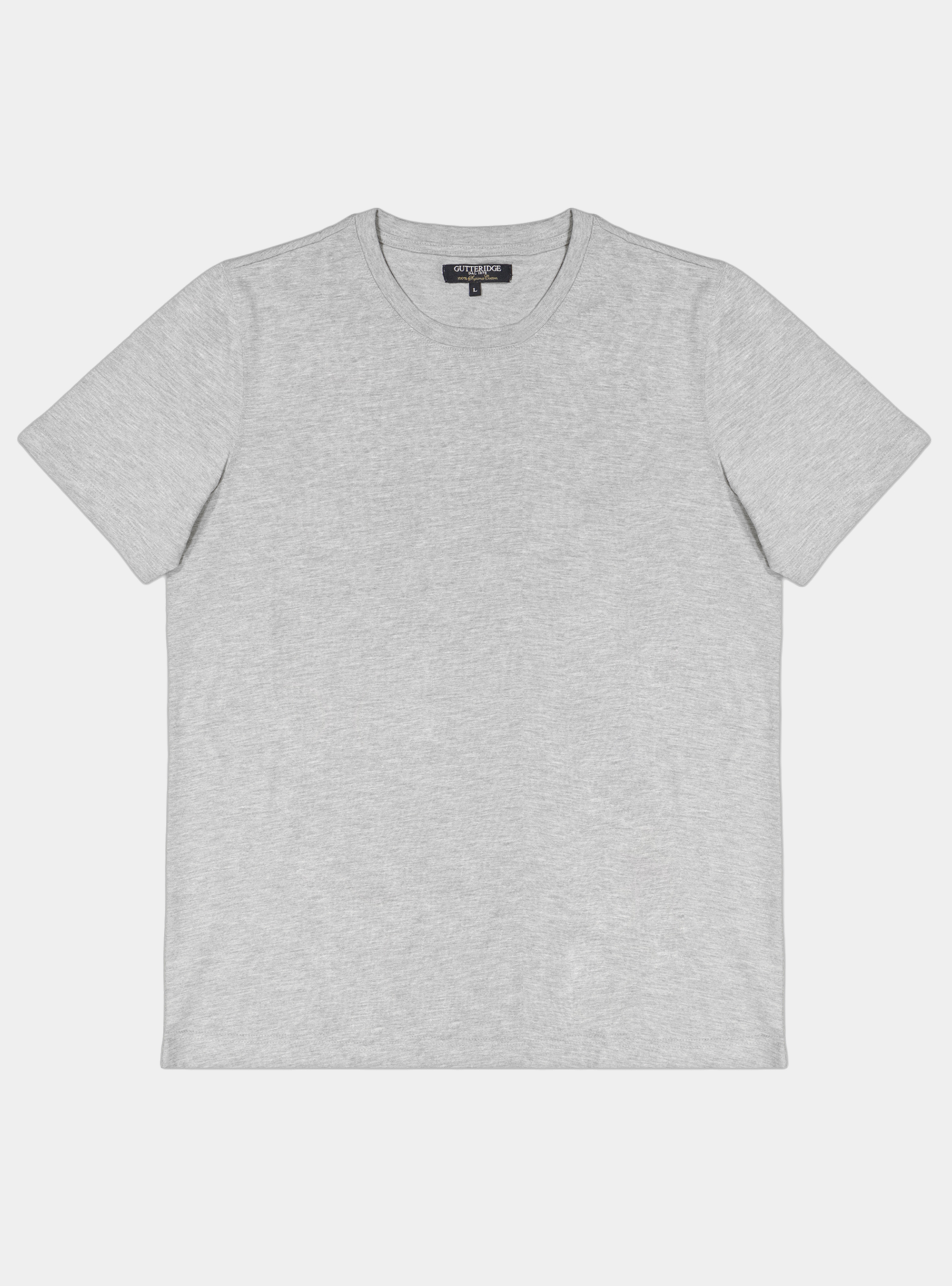 Tshirt in jersey di cotone tinta unita, GRIGIO CHIARO