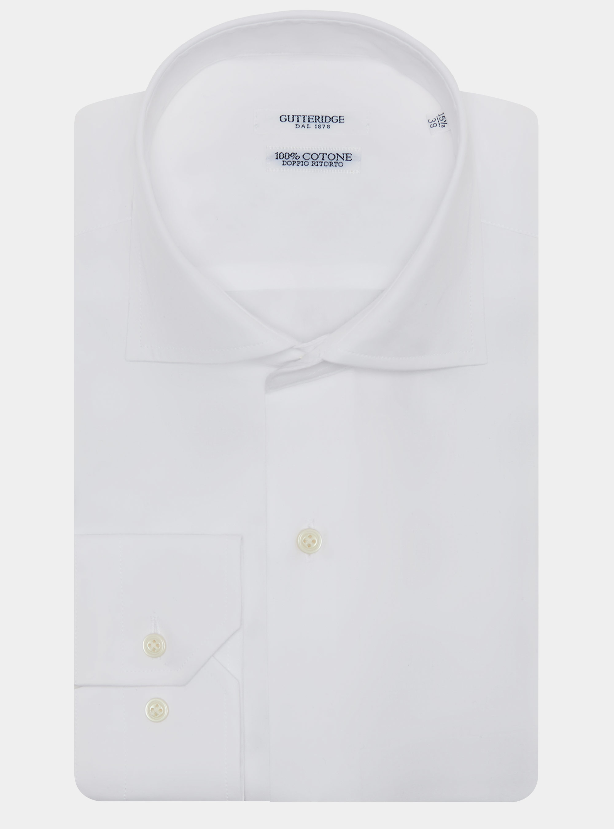 Camisa fil a fil de algod&oacute;n, BLANCO