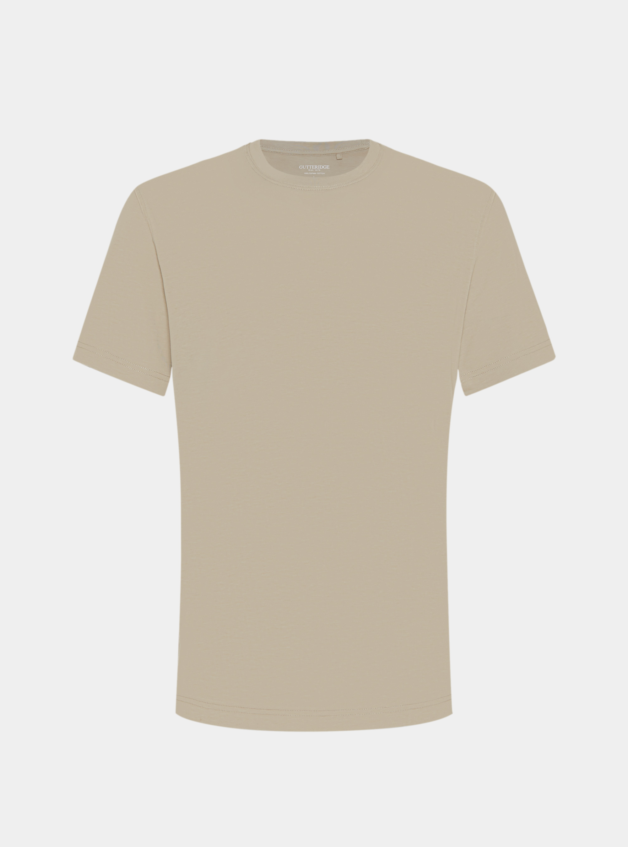 Half-sleeve T-shirt in Supima cotton, SAND