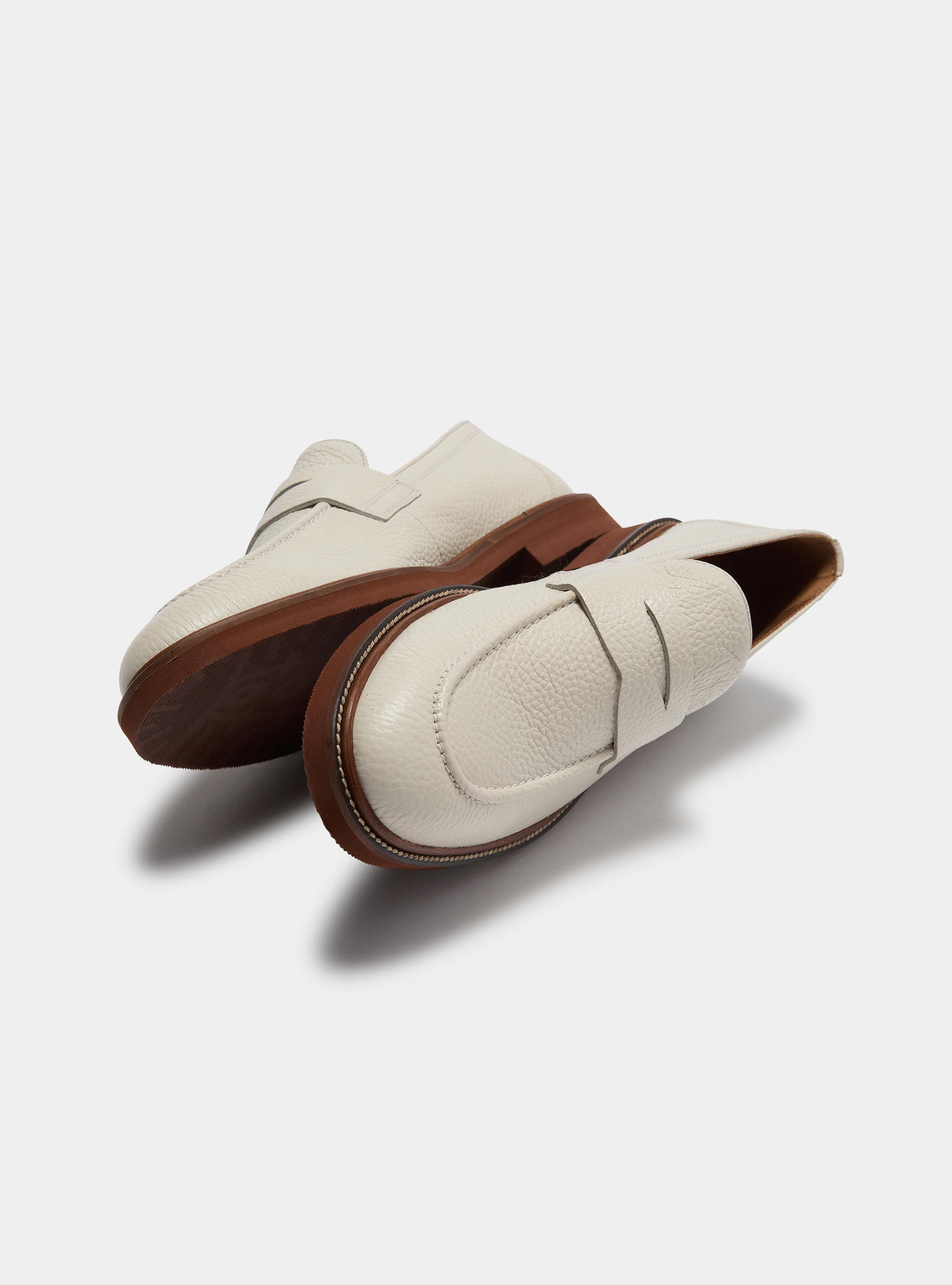 Mokassins aus weichem Leder, BIANCO 0099C