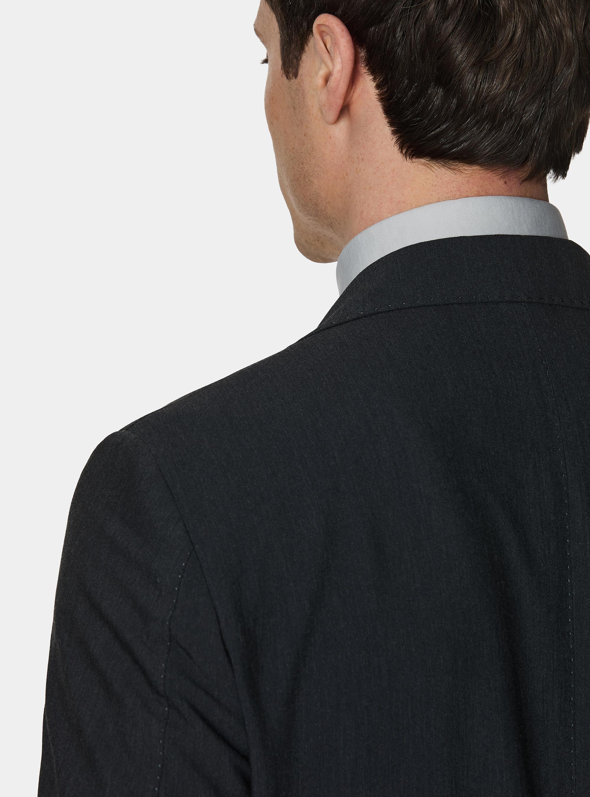 Slim fit suit blazer, ASPHALT GREY