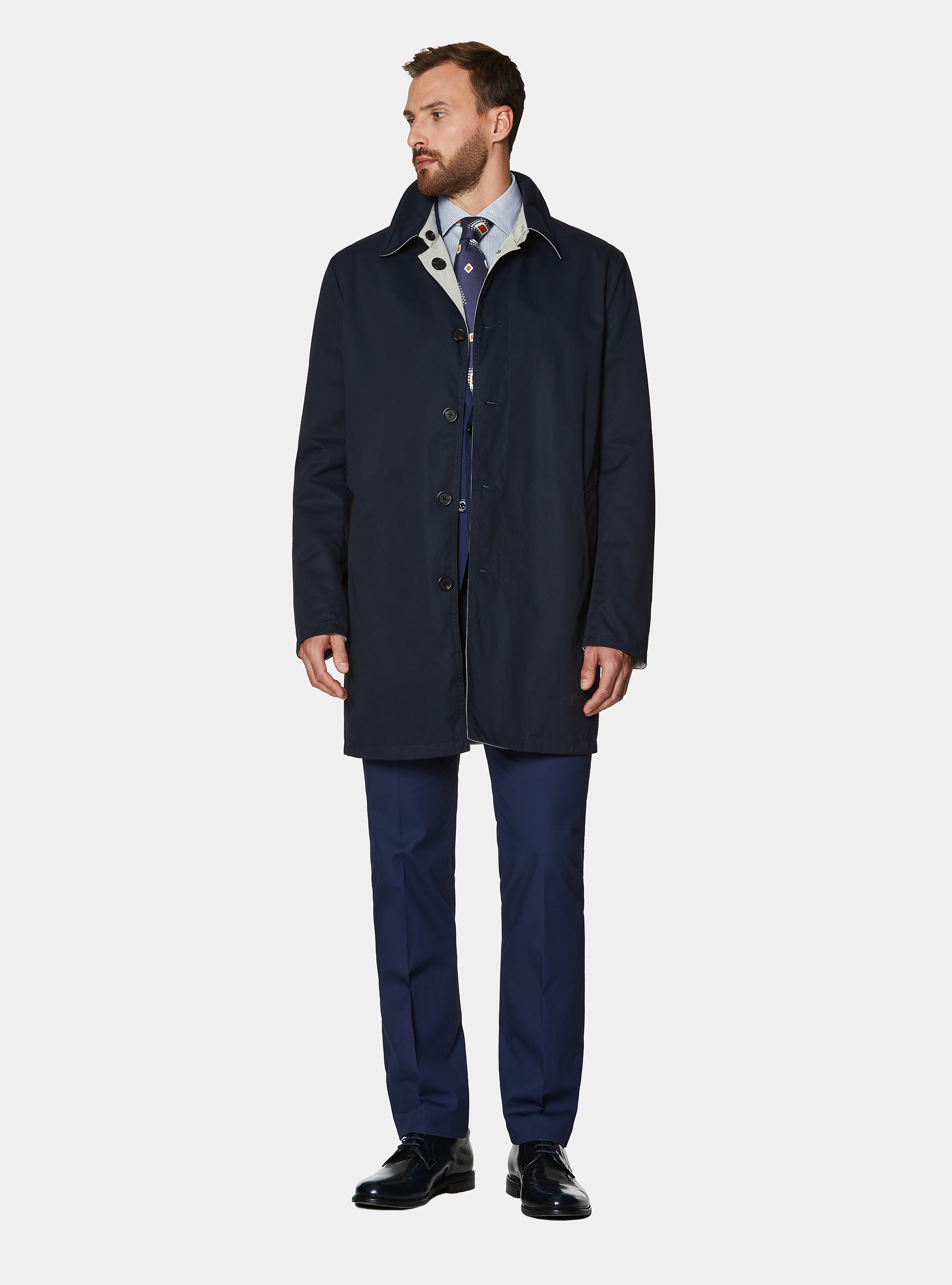 Reversible raincoat, NAVY BLUE