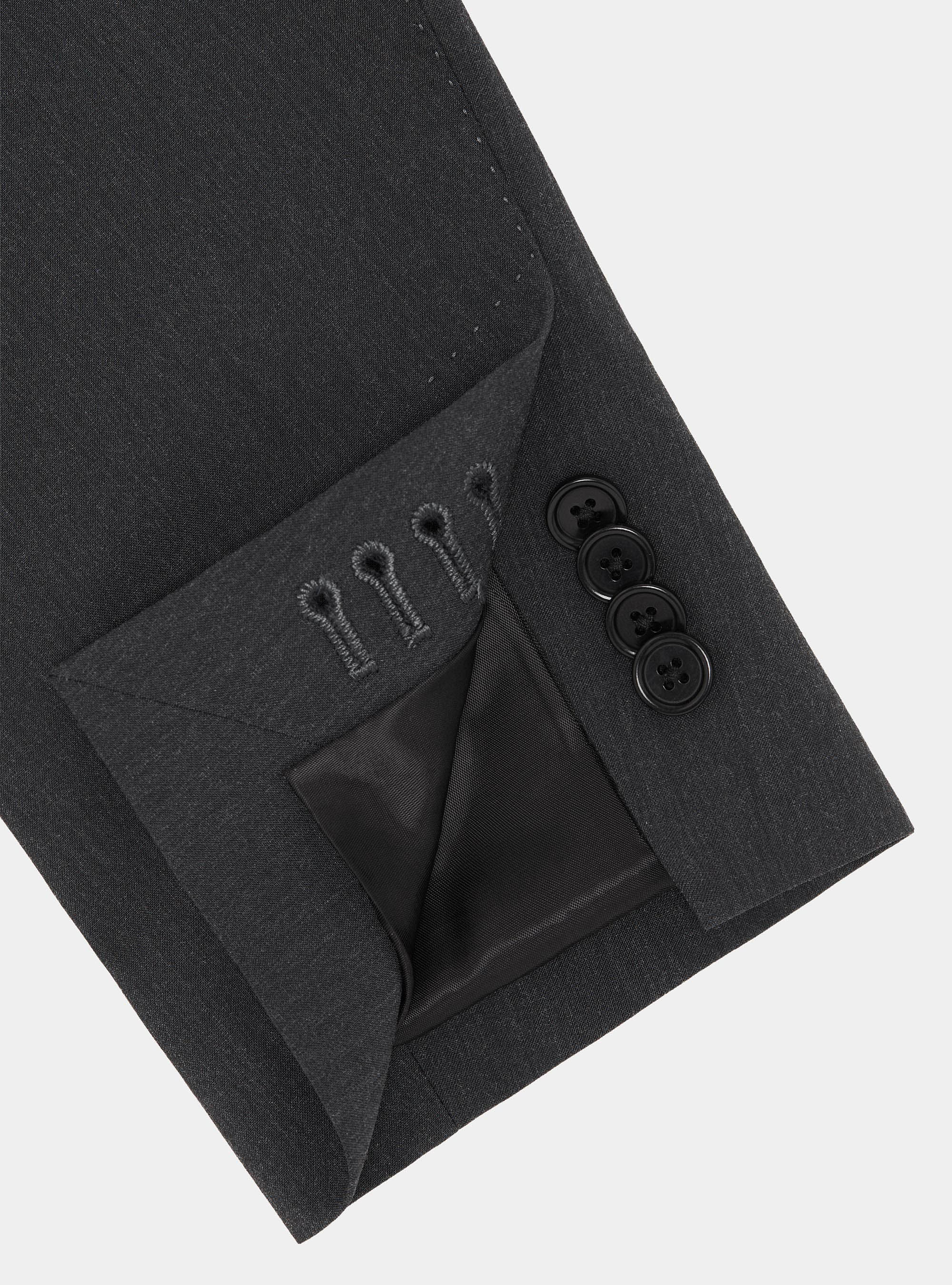 Slim fit suit blazer, ASPHALT GREY