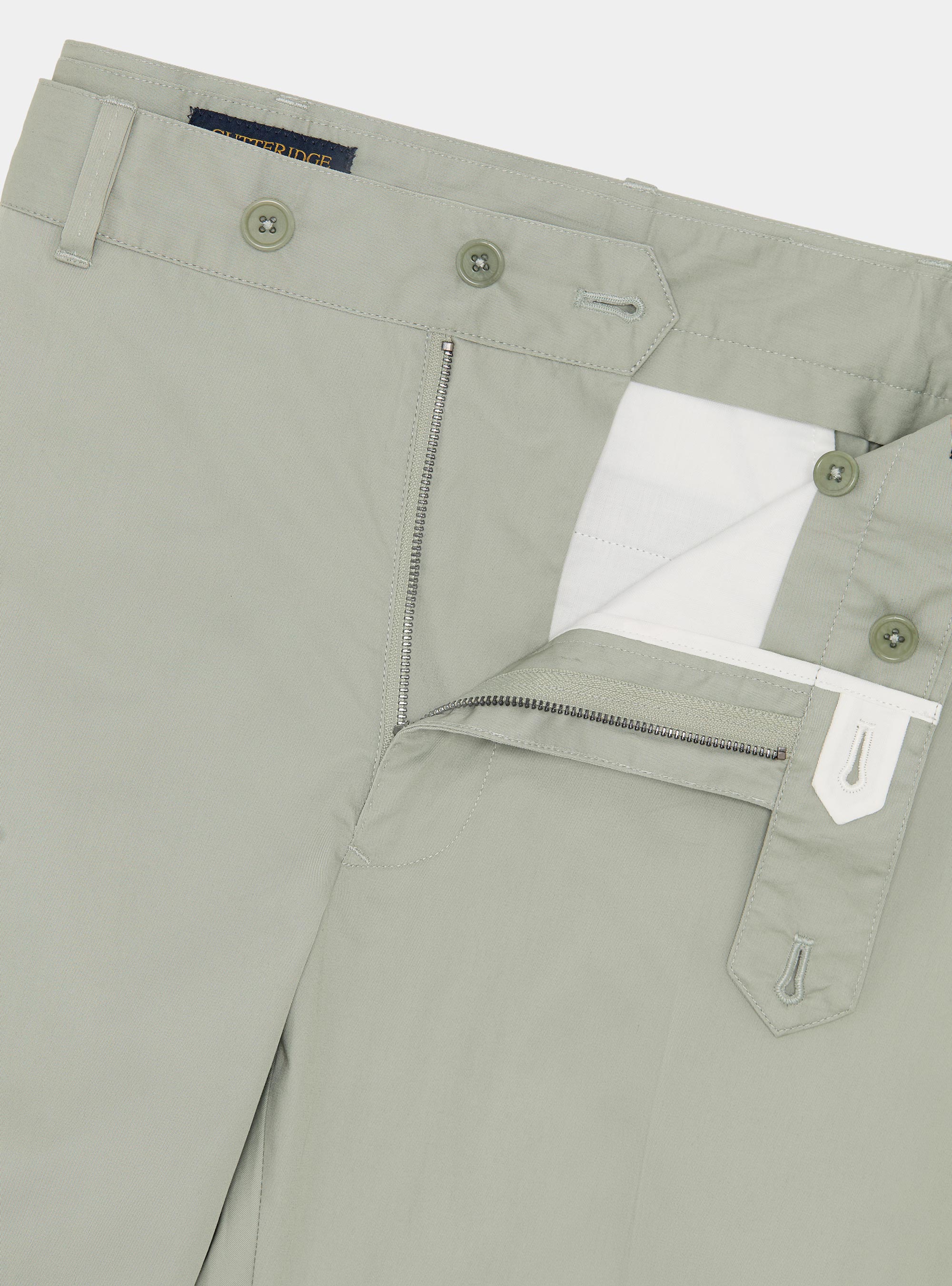 Lightweight twill slim fit chino trousers, VERDE GIADA 0655C