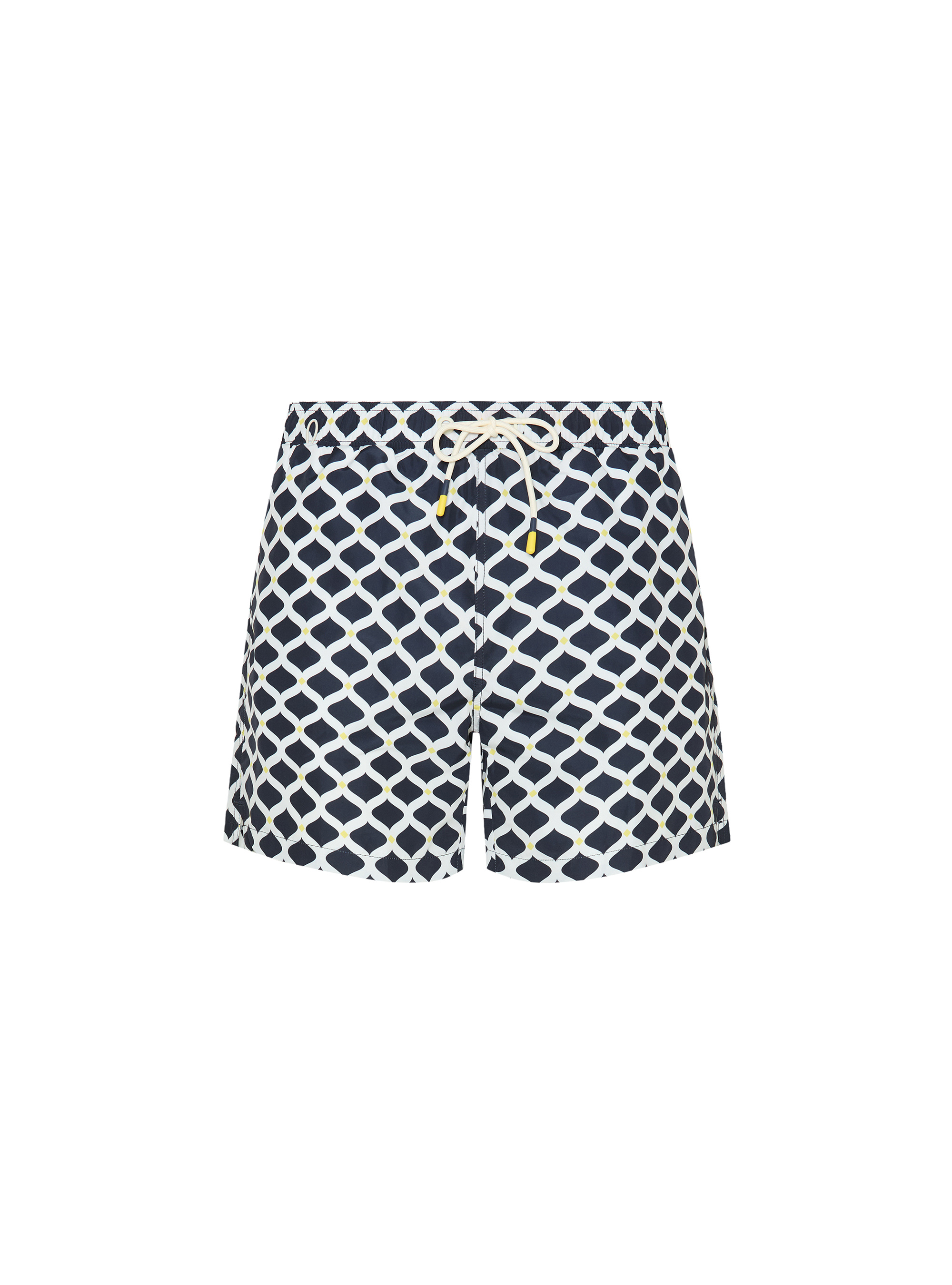 Maillot de bain &agrave; imprim&eacute; g&eacute;om&eacute;trique, BLEU MARINE