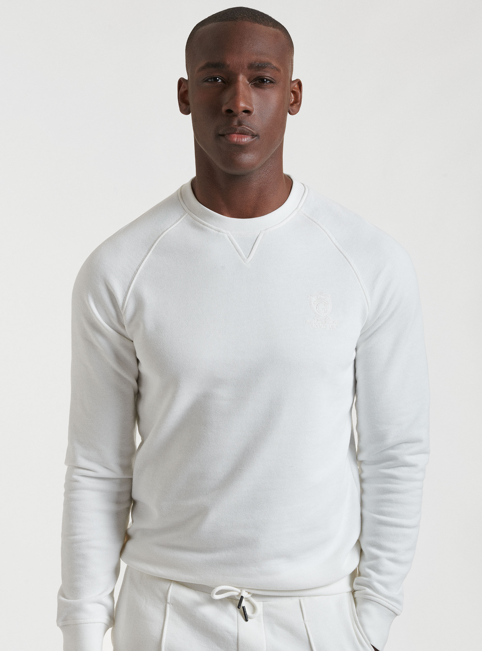 Solid-colour sweatshirt, WHITE