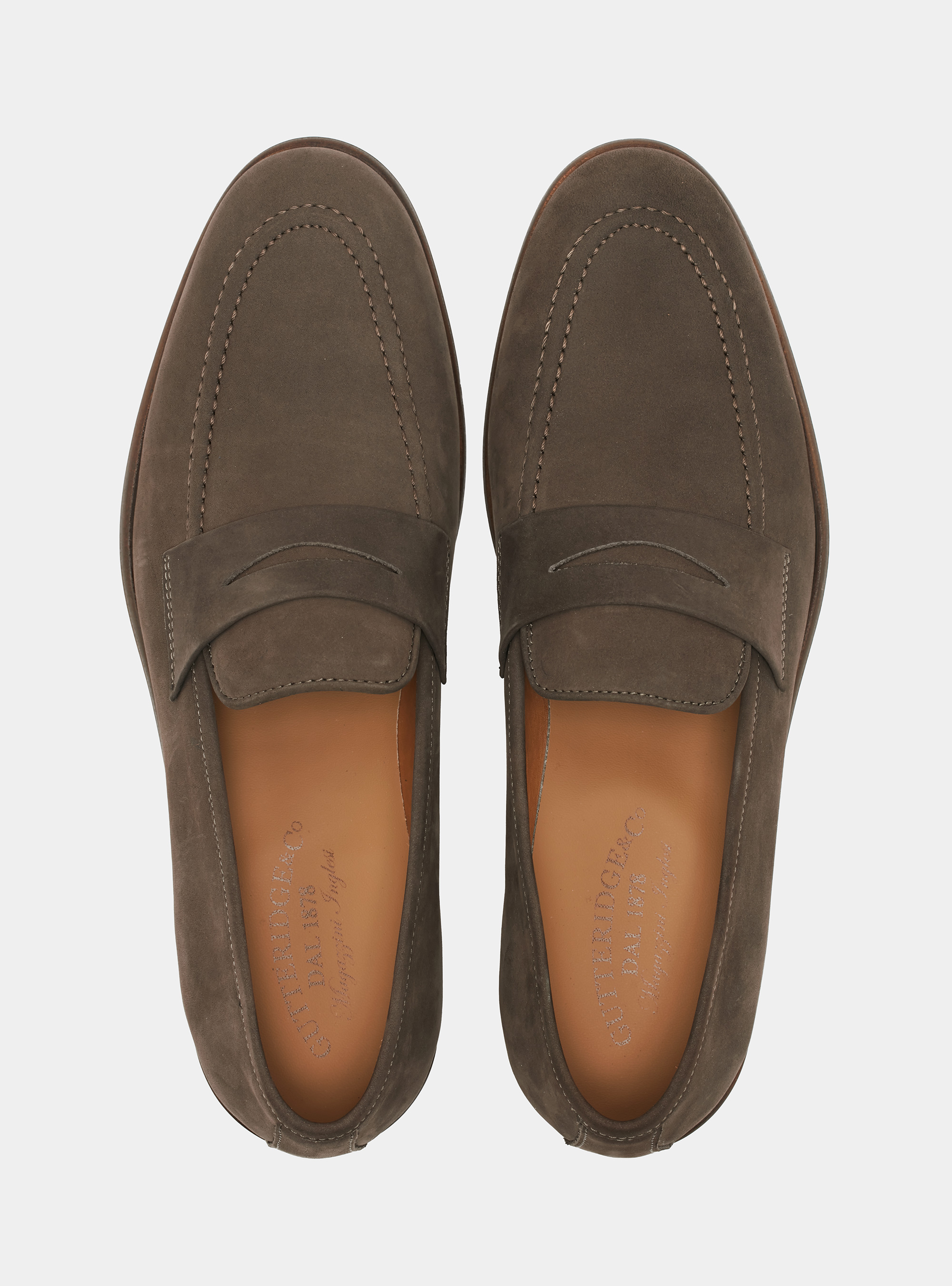 Mocassins en nubuck, MARRON