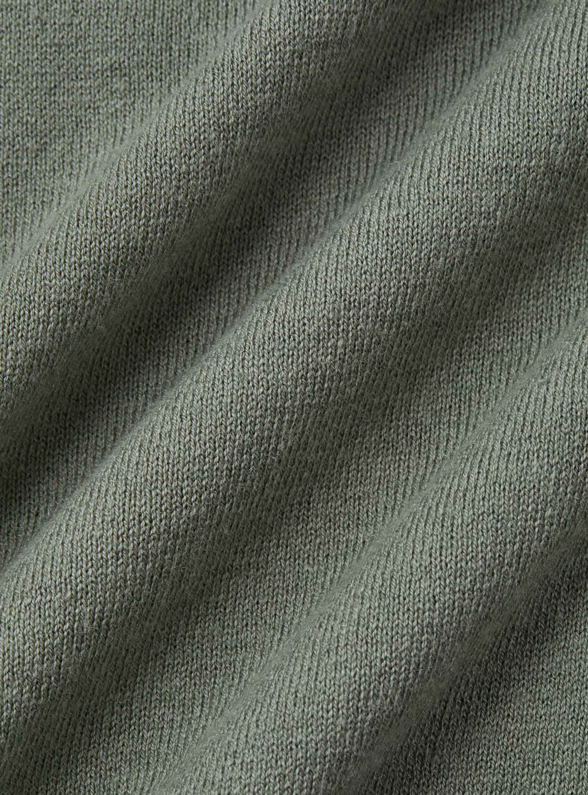 Rundhals-Pullover aus Baumwolle, Seide und Kaschmir, VERDE SALVIA 0604C
