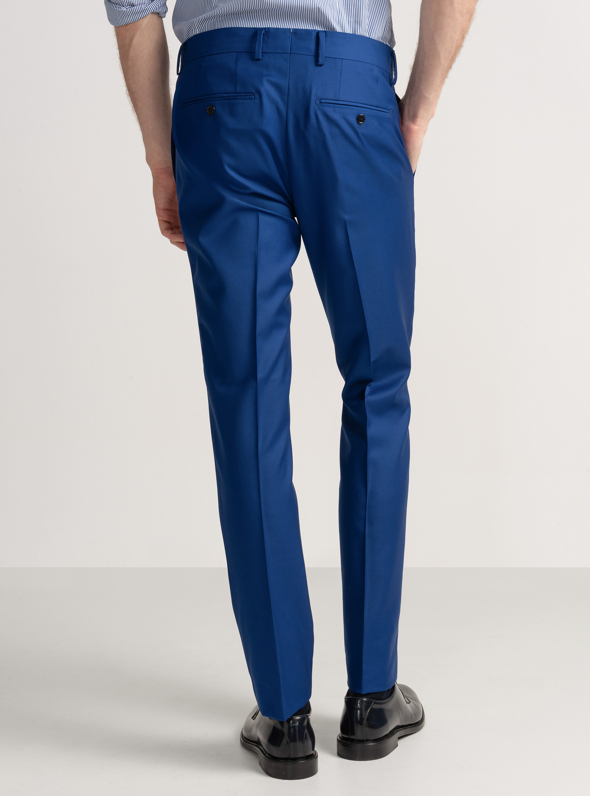 Pure wool suit trousers Vitale Barberis Canonico, BLUE ROYAL