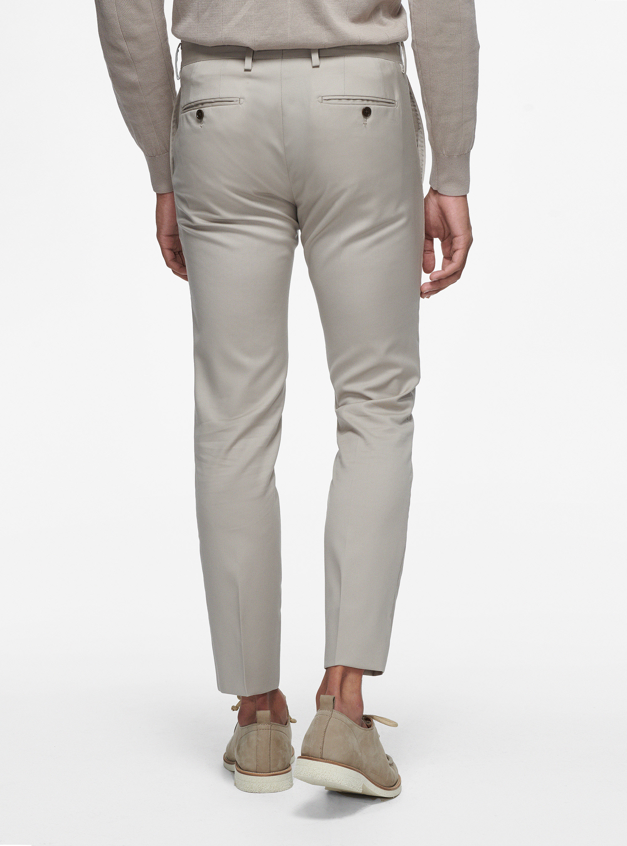 Pantaloni in pura lana superfine 110's, SABBIA