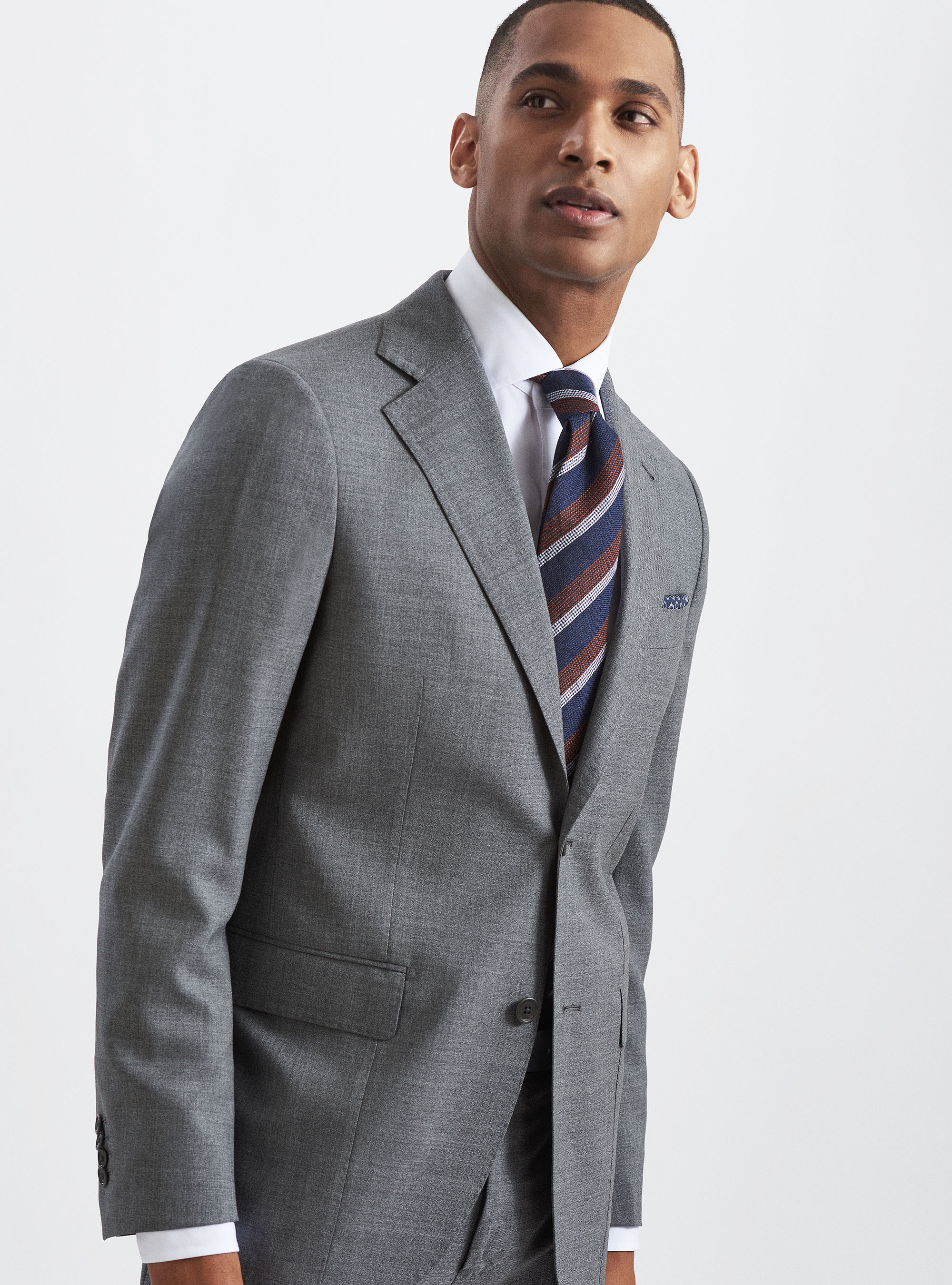 Giacca per abito in pura lana tessuto Vitale Barberis Canonico, GRIGIO CHIARO