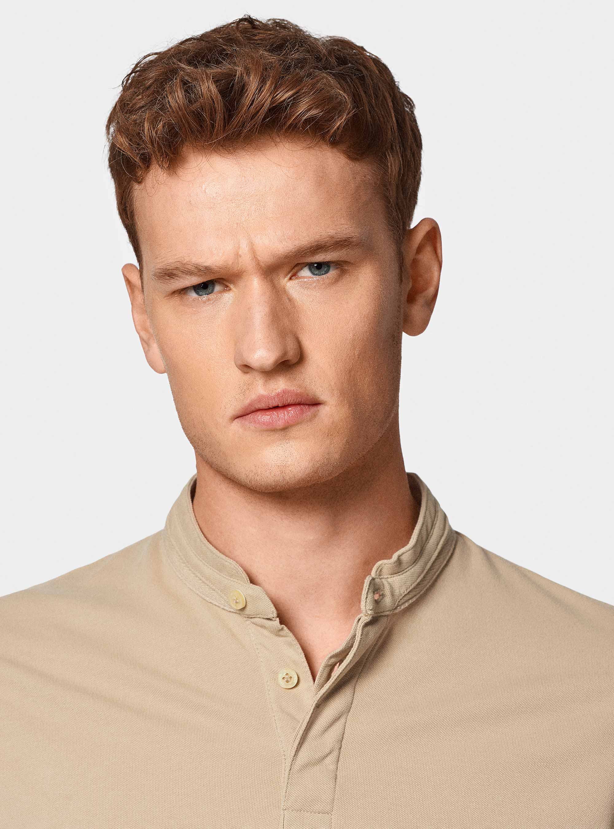 Koreanisches Piqu&eacute;-Poloshirt, ECRU 0560C