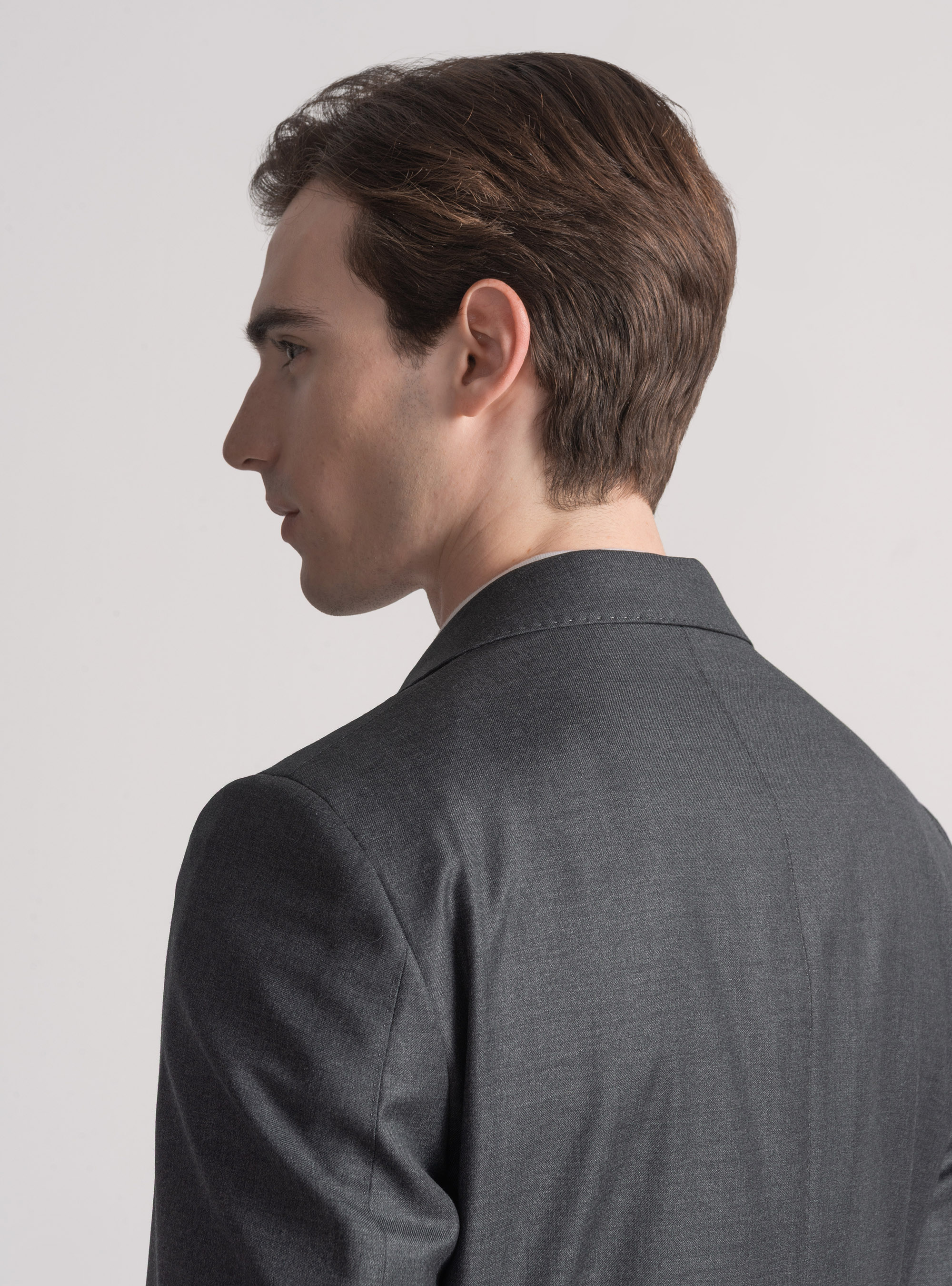 Pure wool suit blazer Vitale Barberis Canonico, ASPHALT GREY