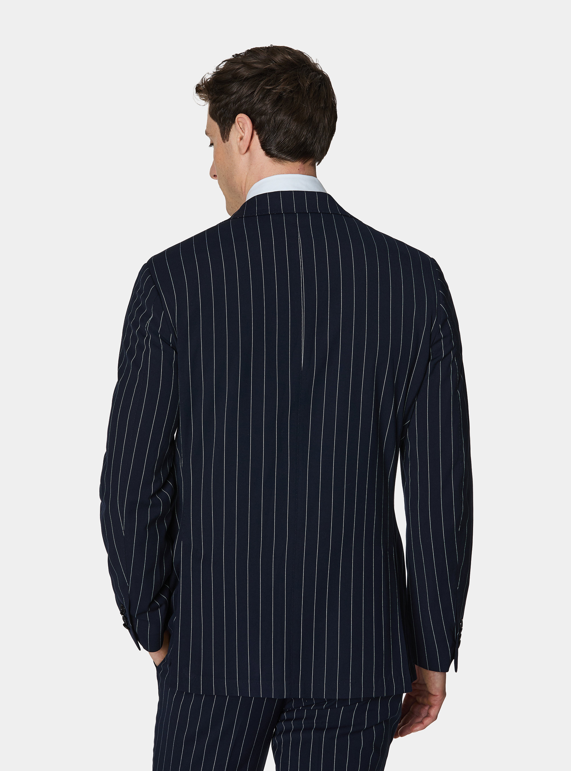 Americana de traje de rayas, AZUL MARINO