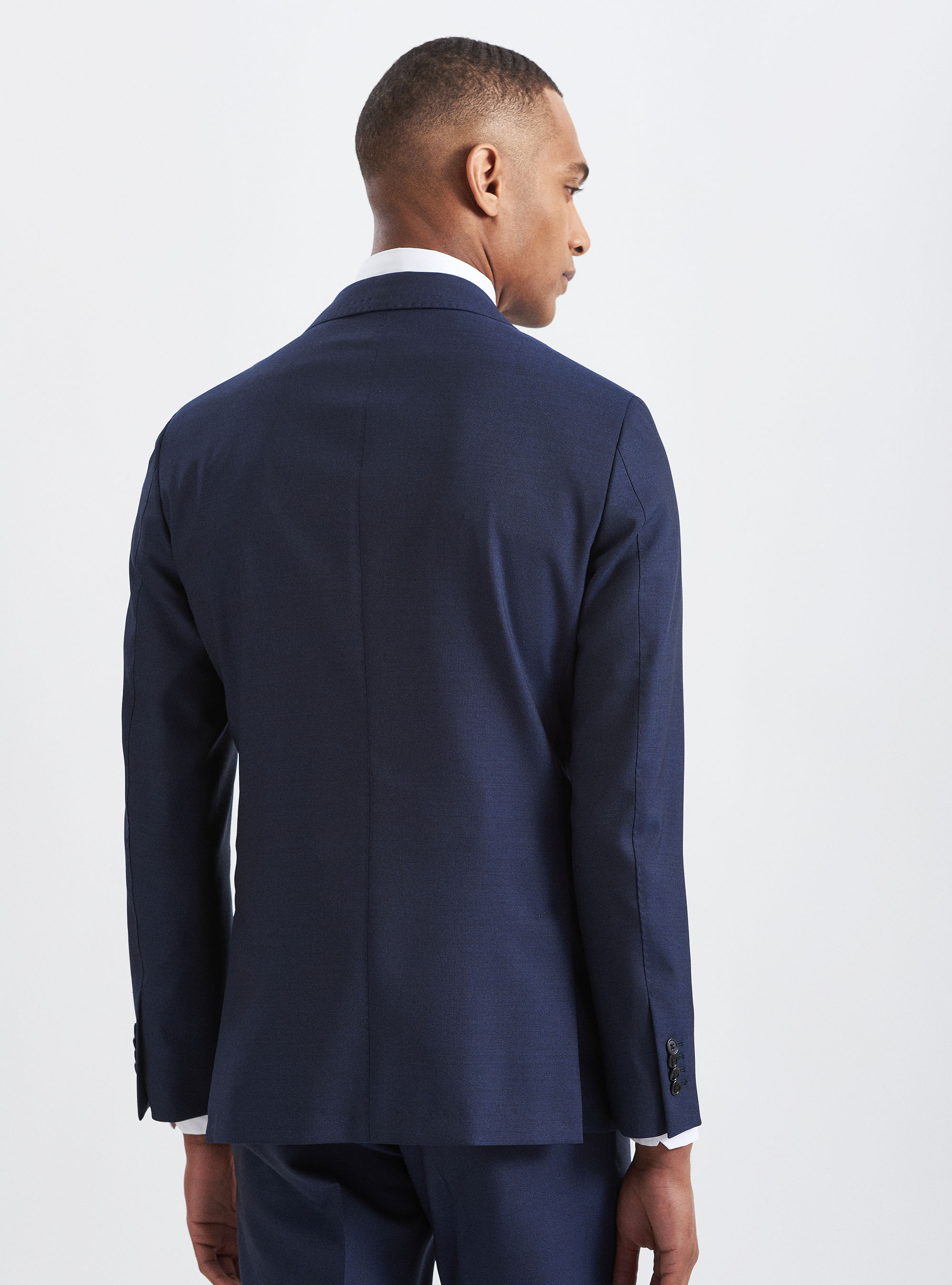 Giacca per abito in pura lana tessuto Vitale Barberis Canonico, BLU NAVY