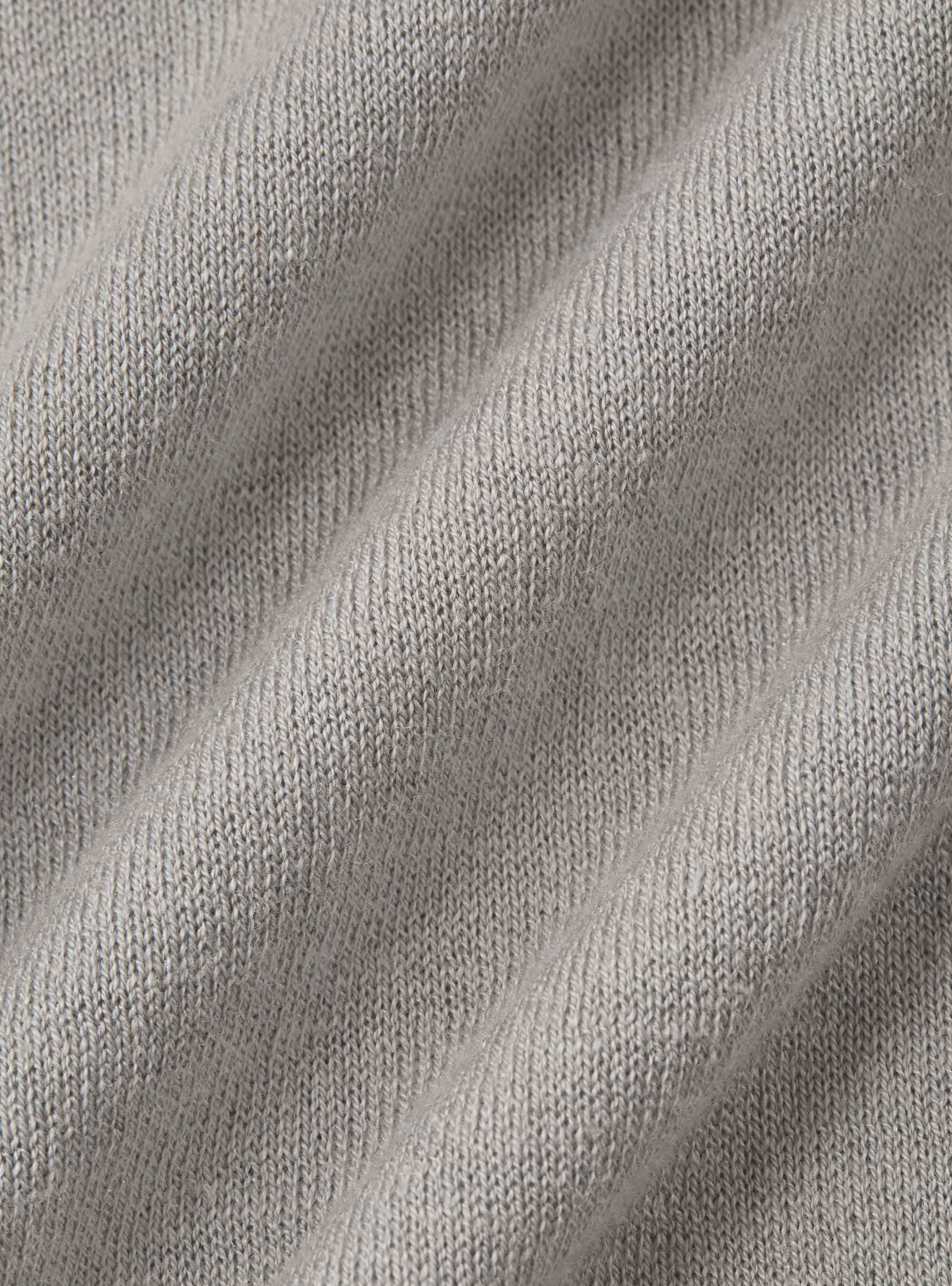 Trikot &agrave; col rond en coton, soie et cachemire, PERLA 0178C
