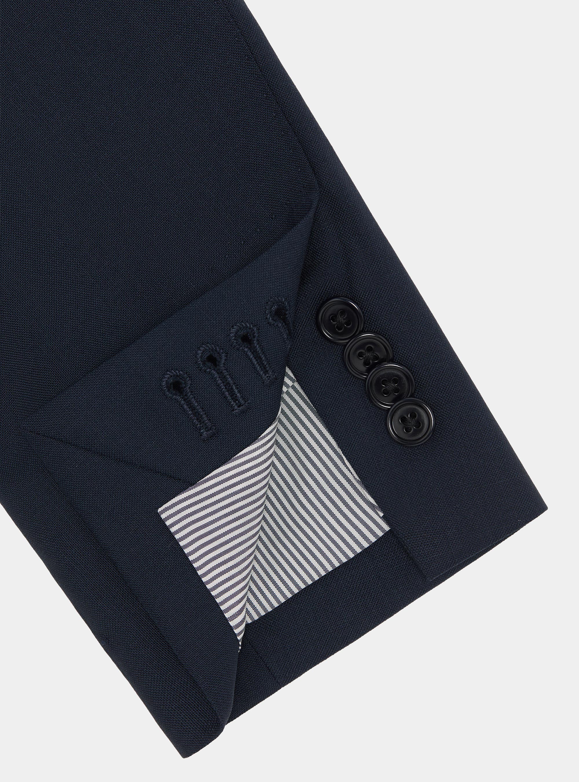Veste crois&eacute;e en pure laine Vitale Barberis Canonico, BLEU