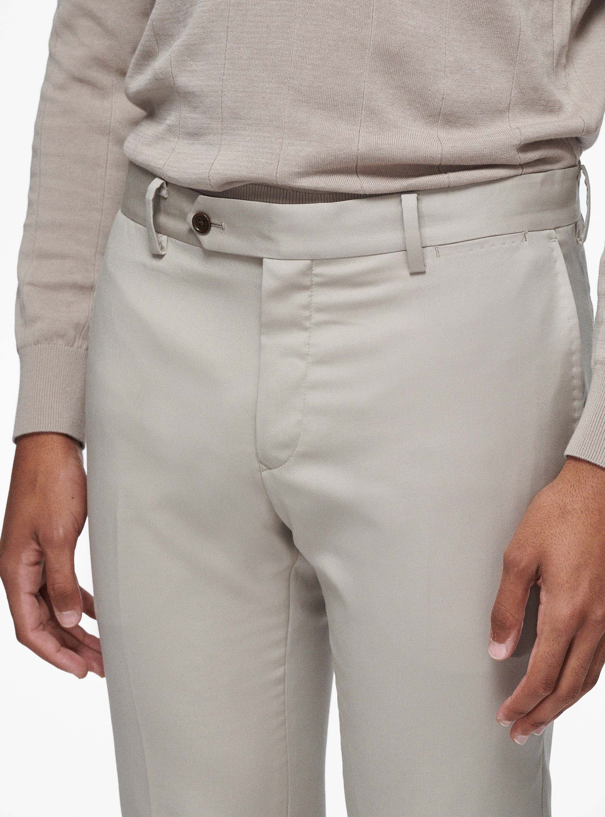 Pantaloni in pura lana superfine 110's, SABBIA