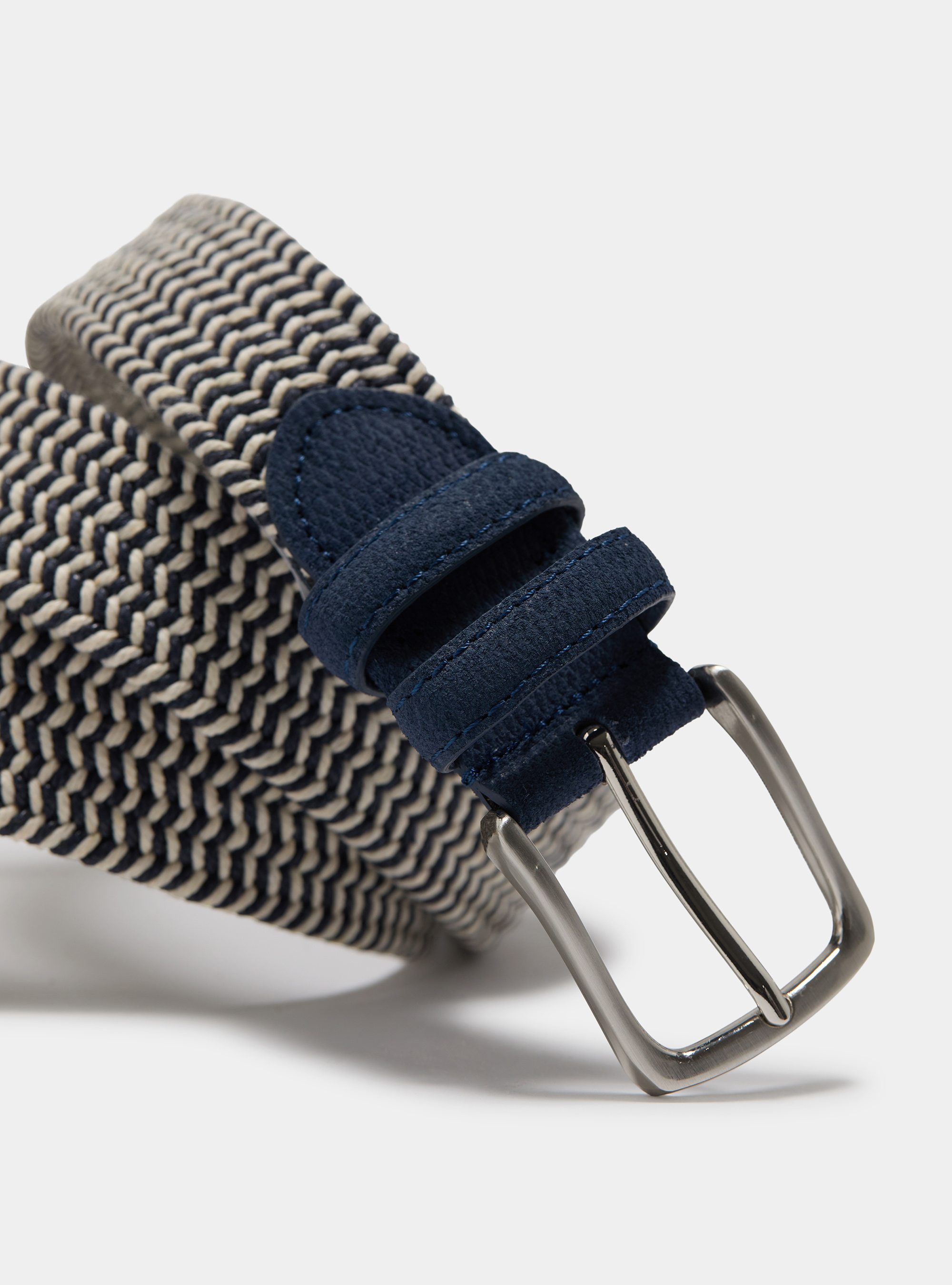 Two-color braided belt, BLUE