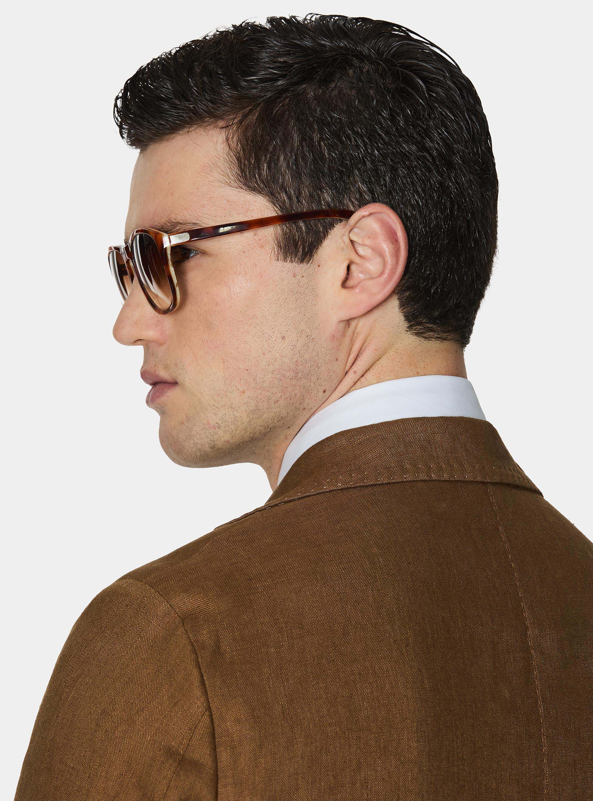 Veste de costume en pur lin, TABACCO 0533C