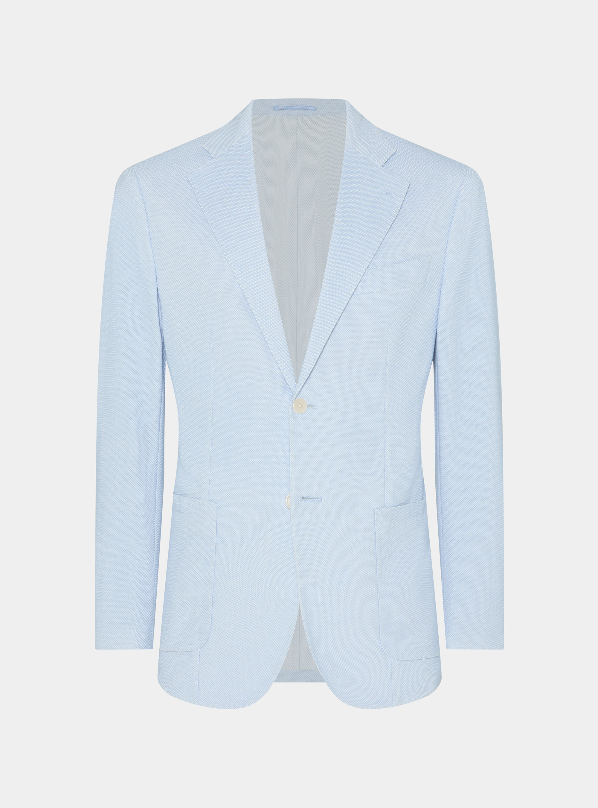Jerseyjacke aus Baumwollmischung, AZZURRO 0276C