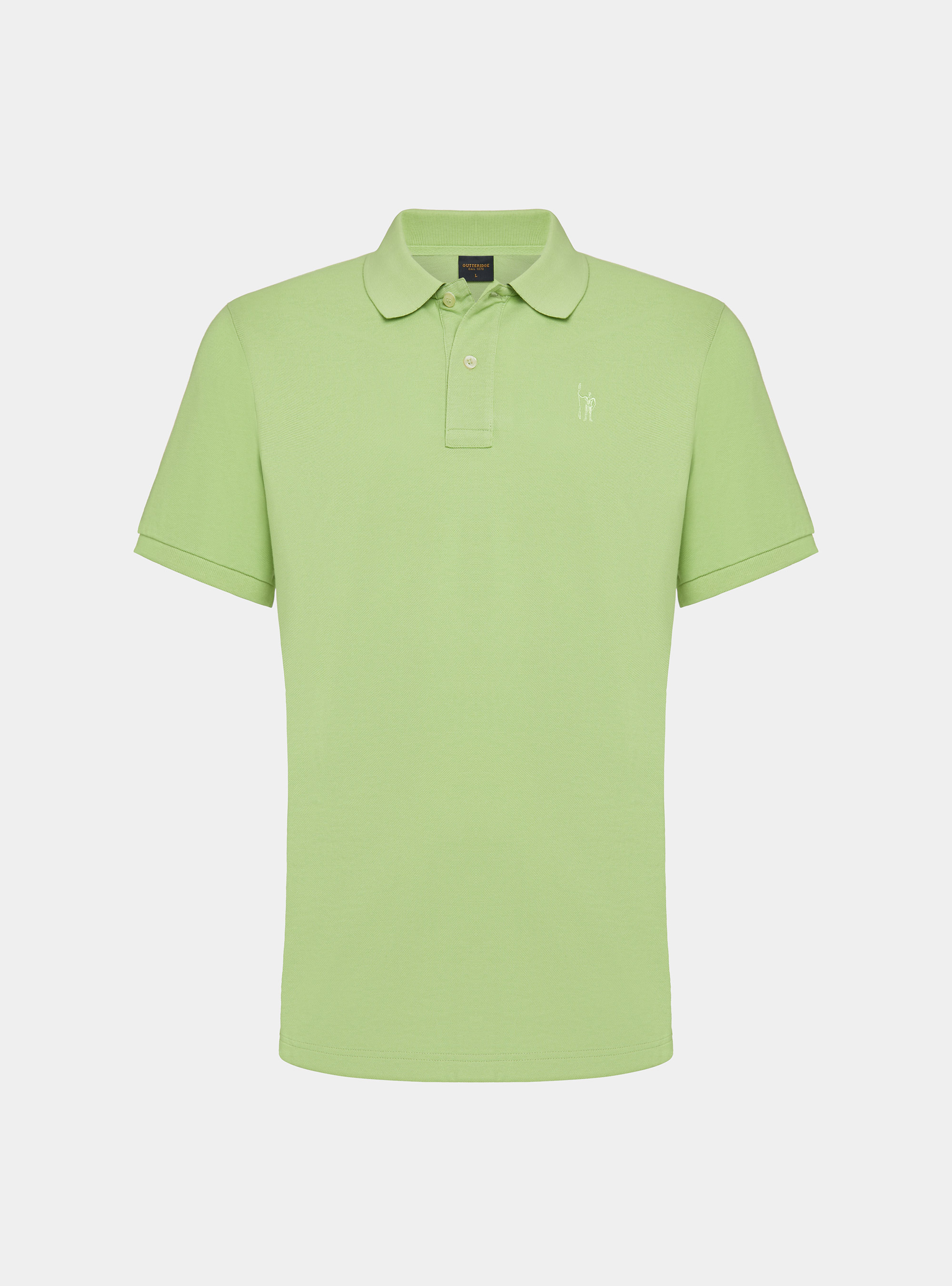 Polo classica in piquet, 0620C VERDE CHIARO