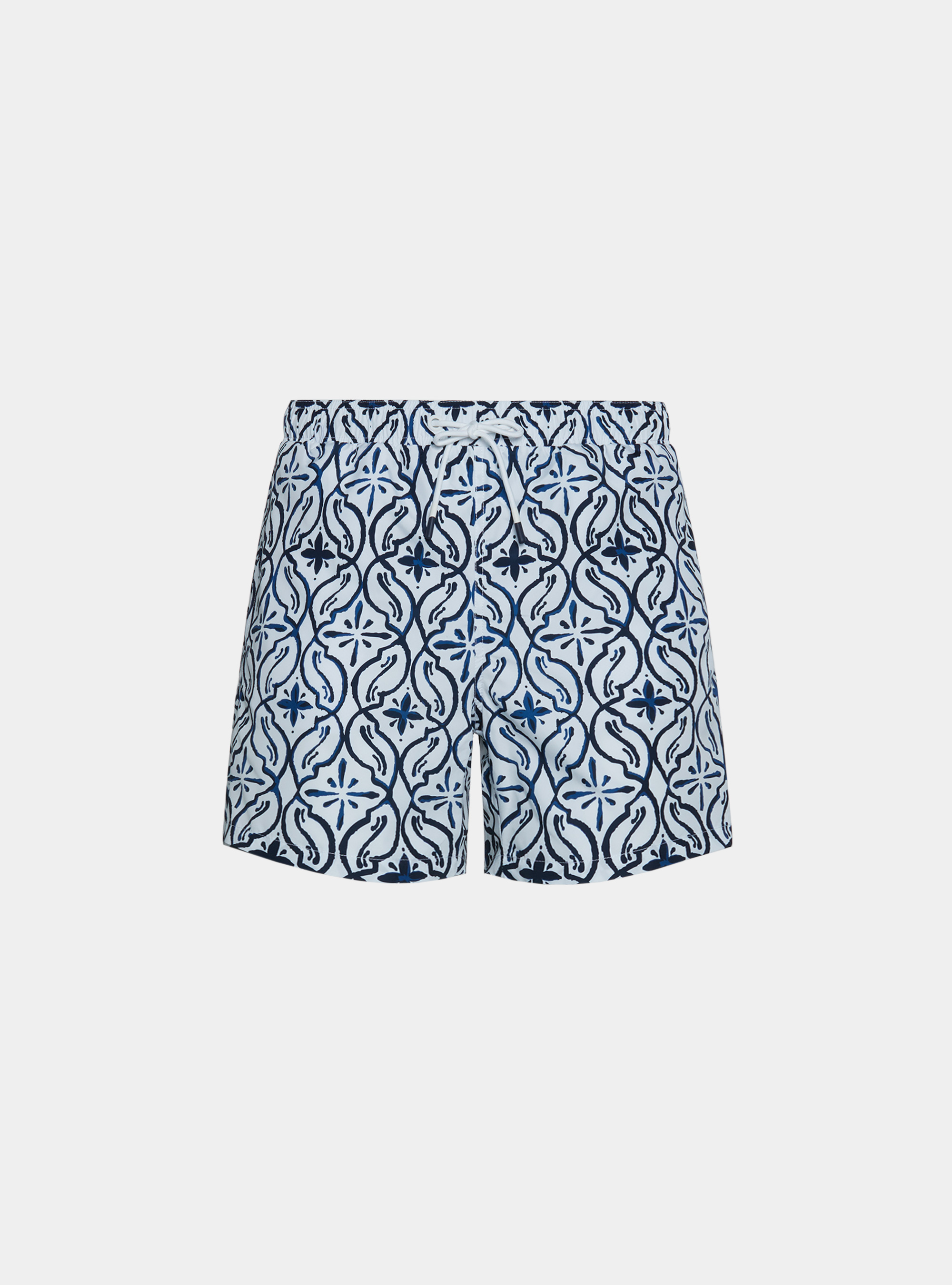Majolica print swimwear, BLUE