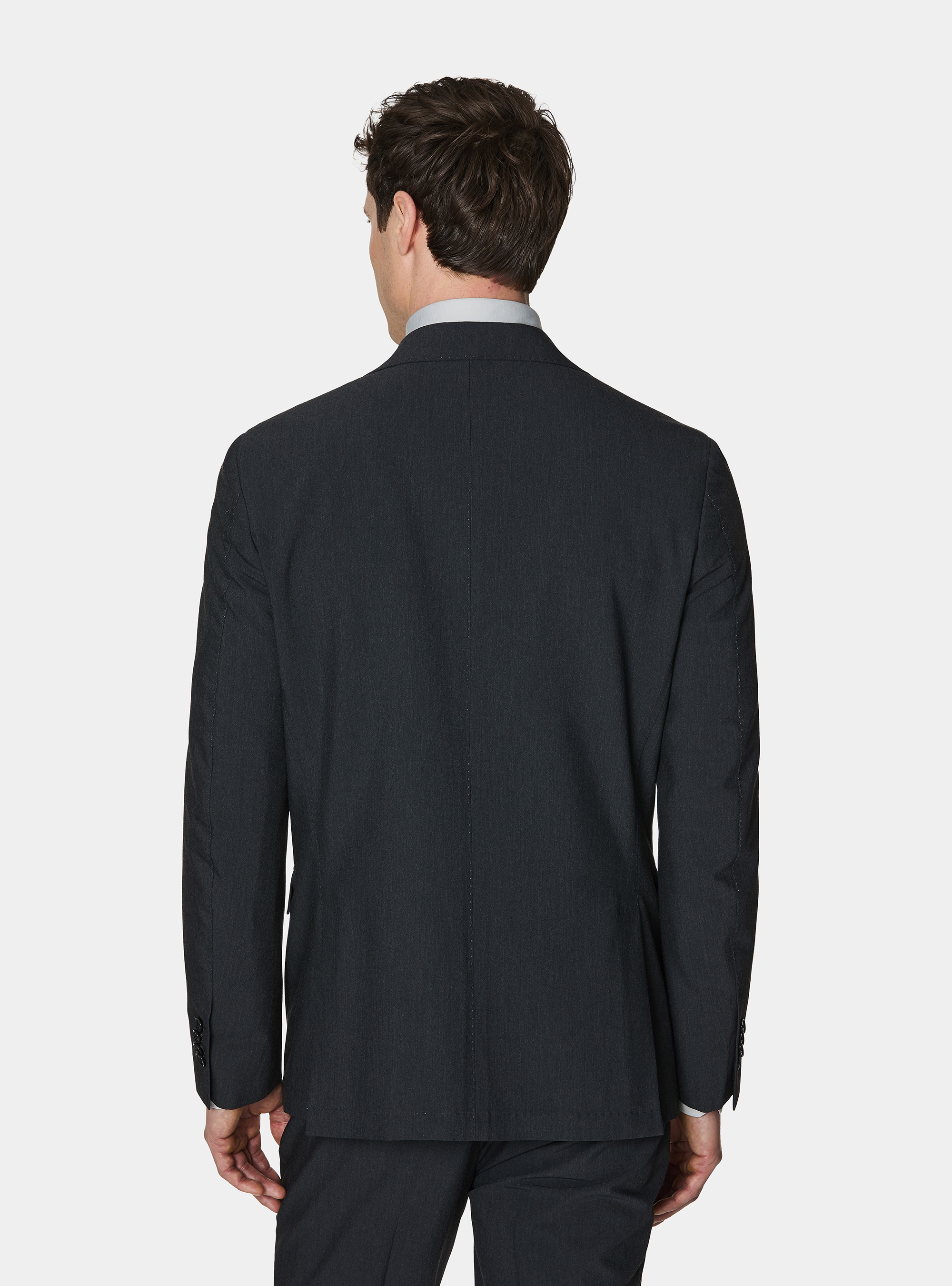 Slim fit suit blazer, ASPHALT GREY
