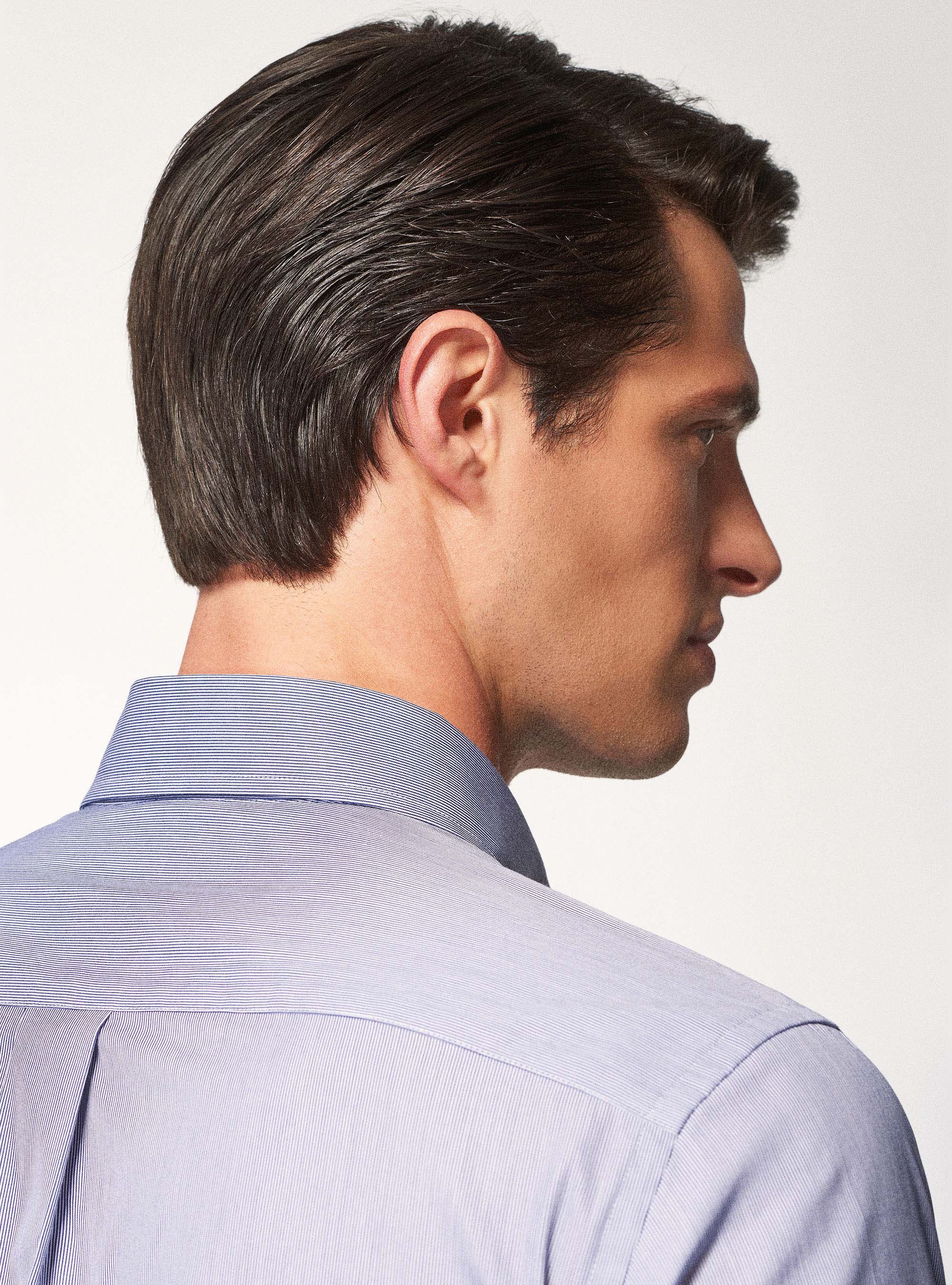 Milleraies cotton button-down shirt, NAVY BLUE