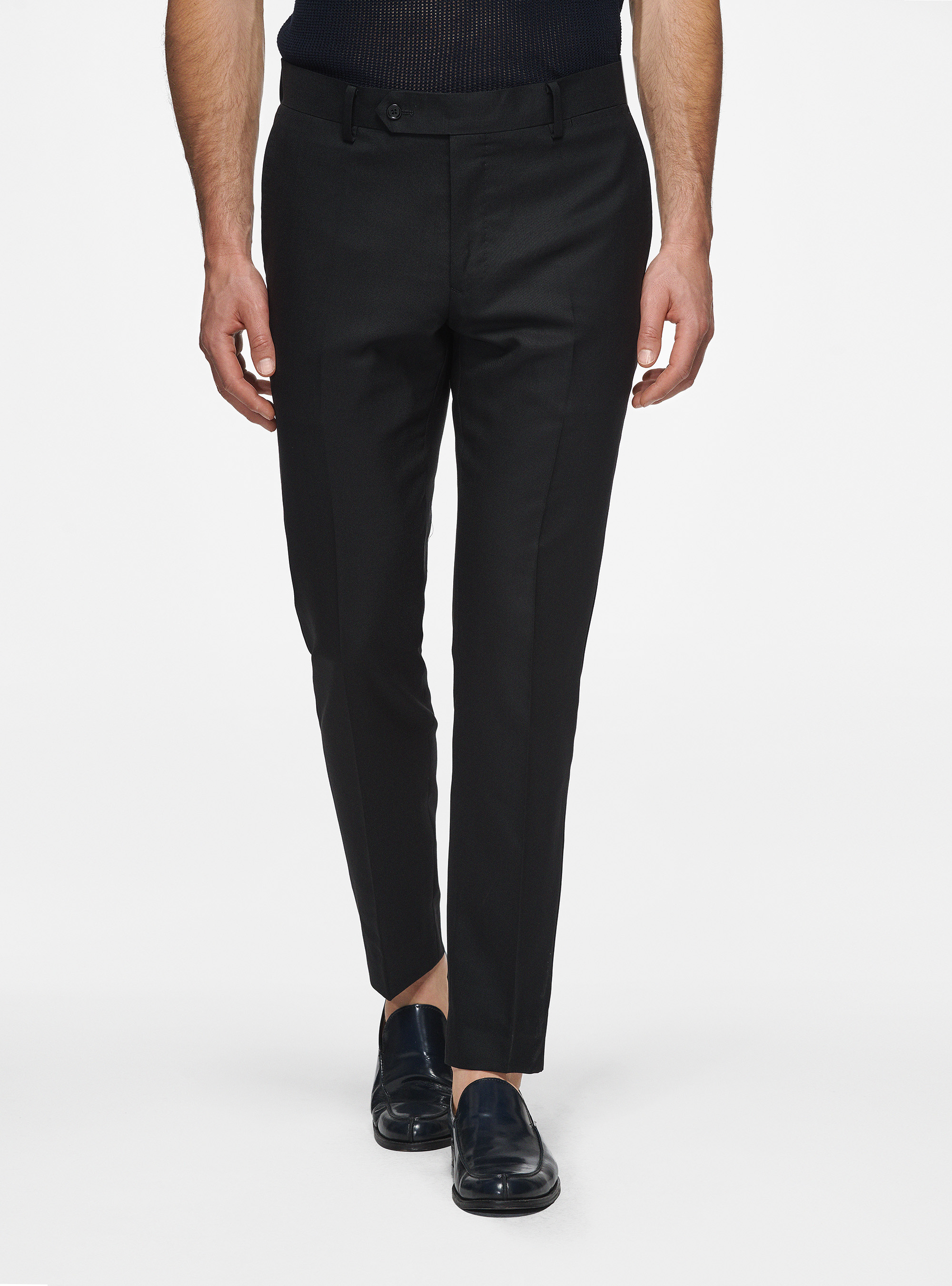 Pantalon en pure laine Vitale Barberis Canonico, NOIR
