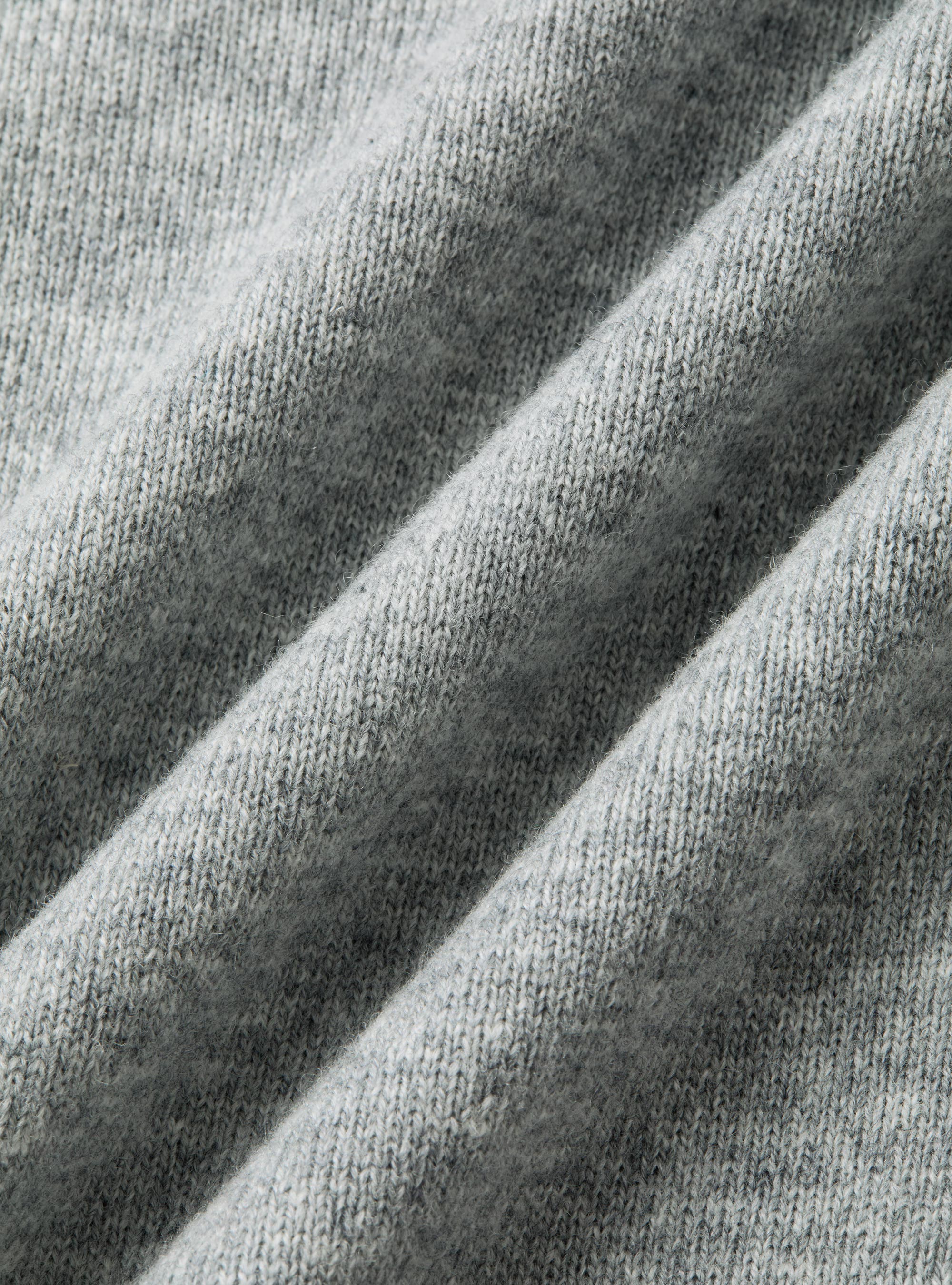 Maglia girocollo in lana lambswool e cashmere, GRIGIO MELANGE 0151C
