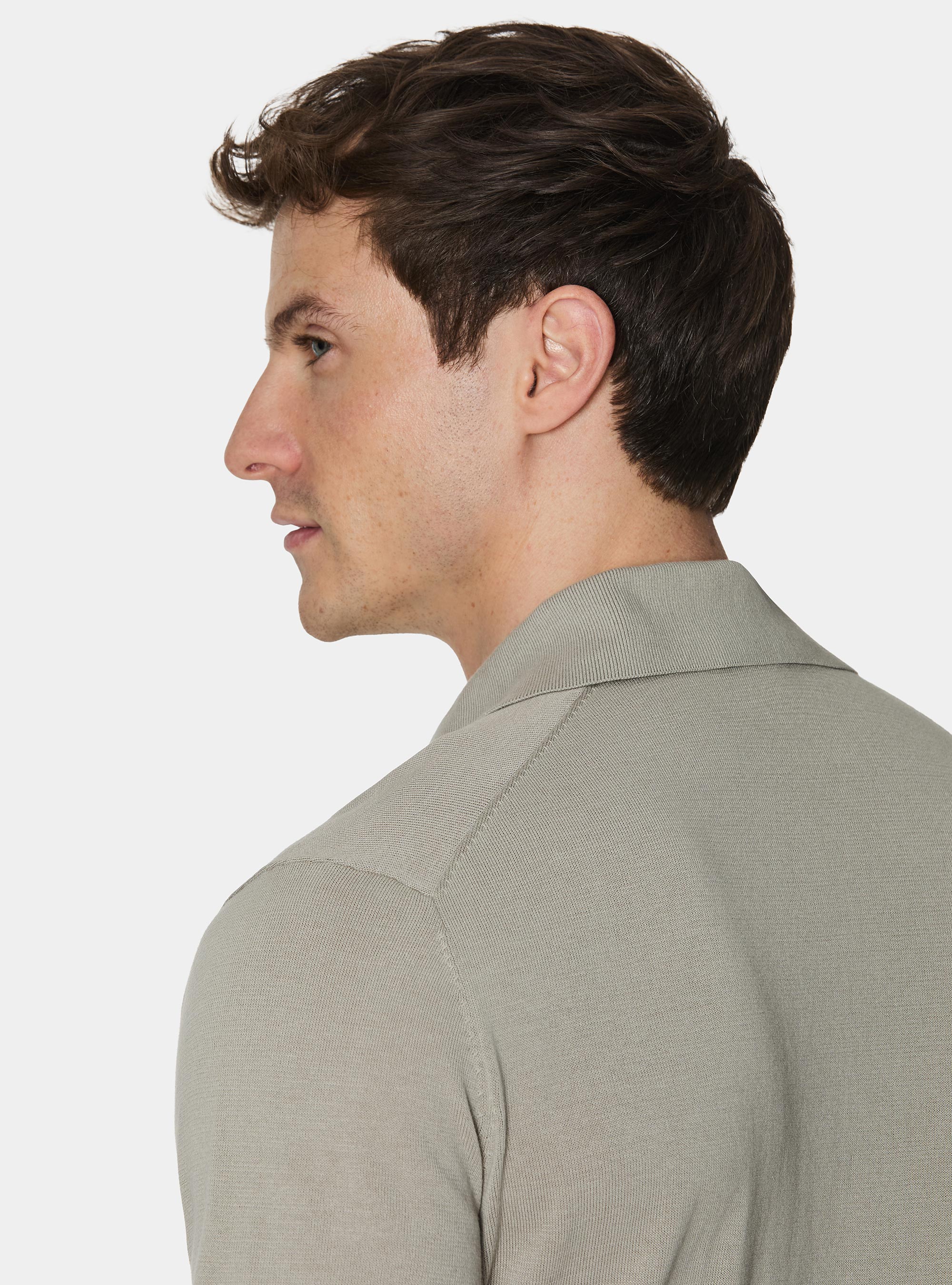 Poloshirt aus extrafeinem Baumwollstrick, SABBIA 0561C