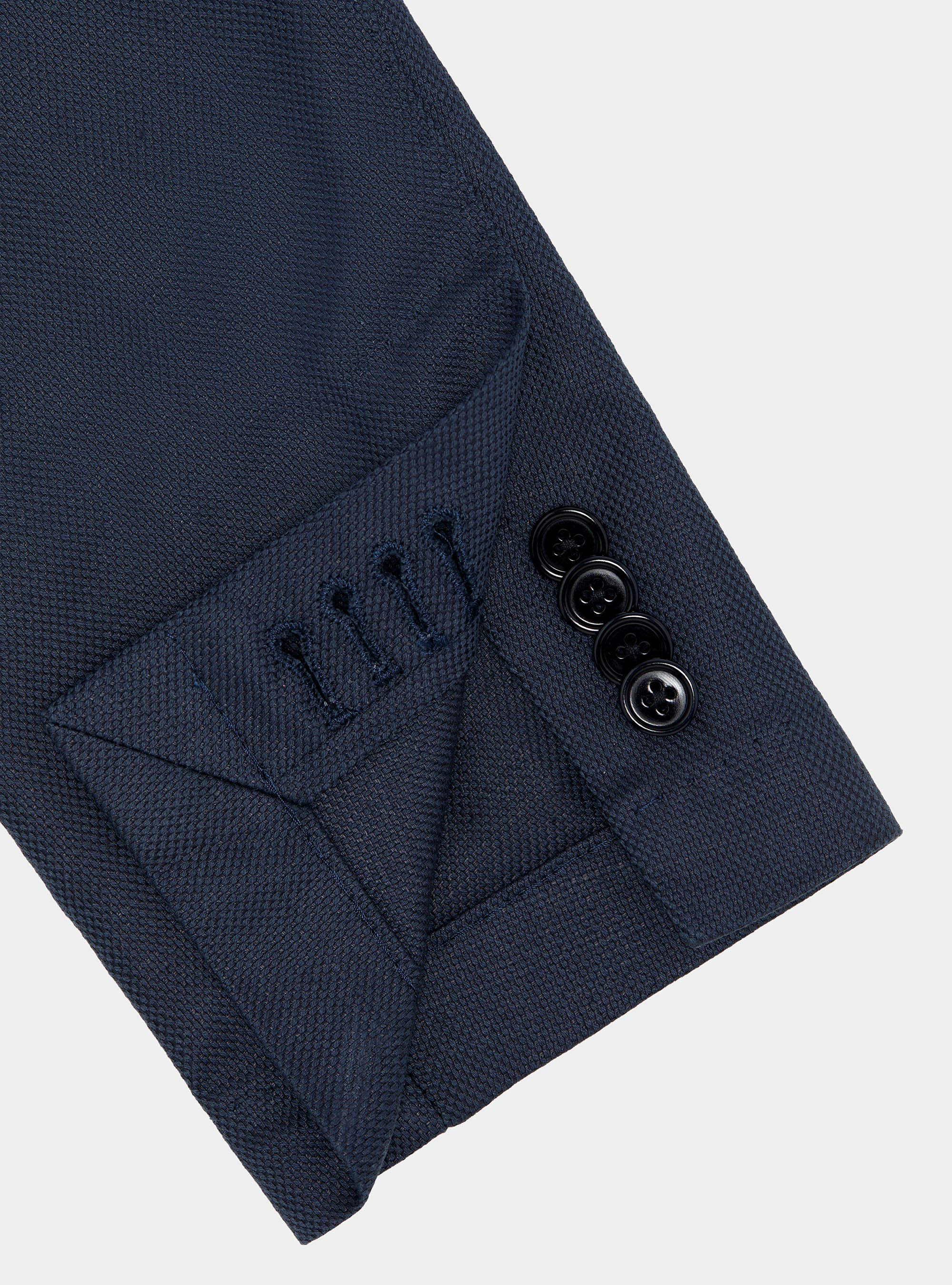 Pure wool hopsack blazer, NAVY BLUE