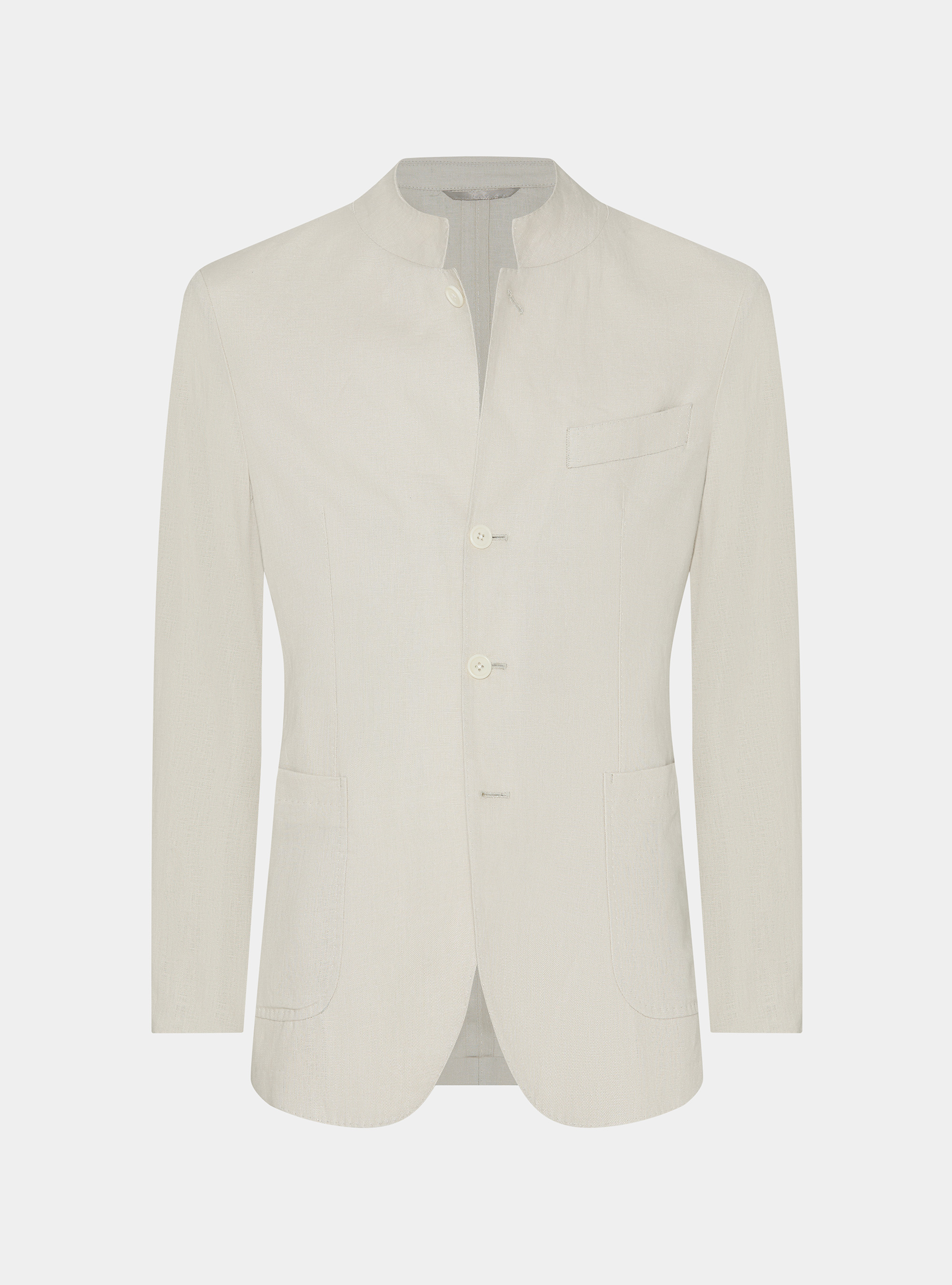 Veste cor&eacute;enne en pur lin, &Atilde; CRU