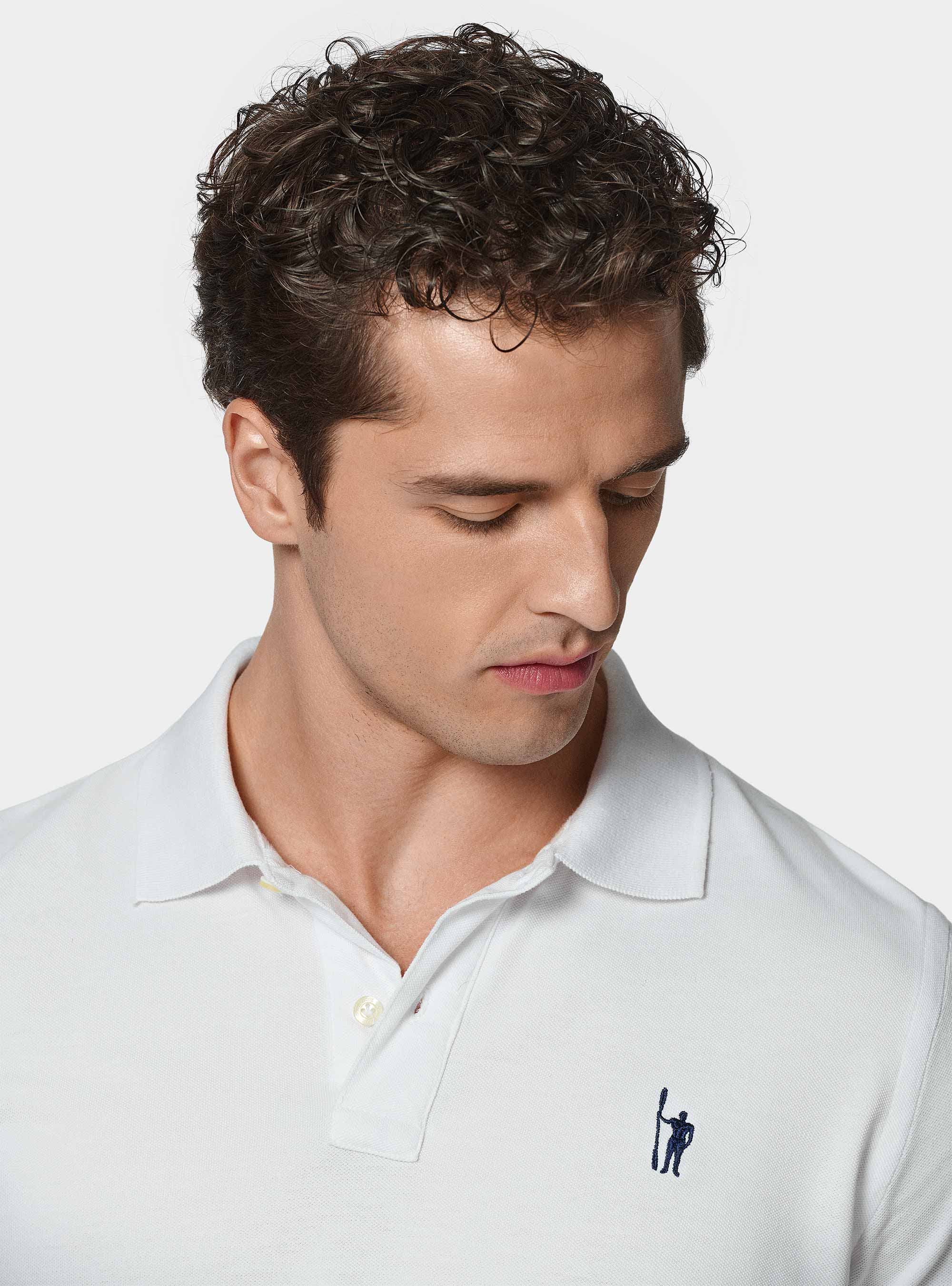 Polo classique en piqu&eacute;, BLANC
