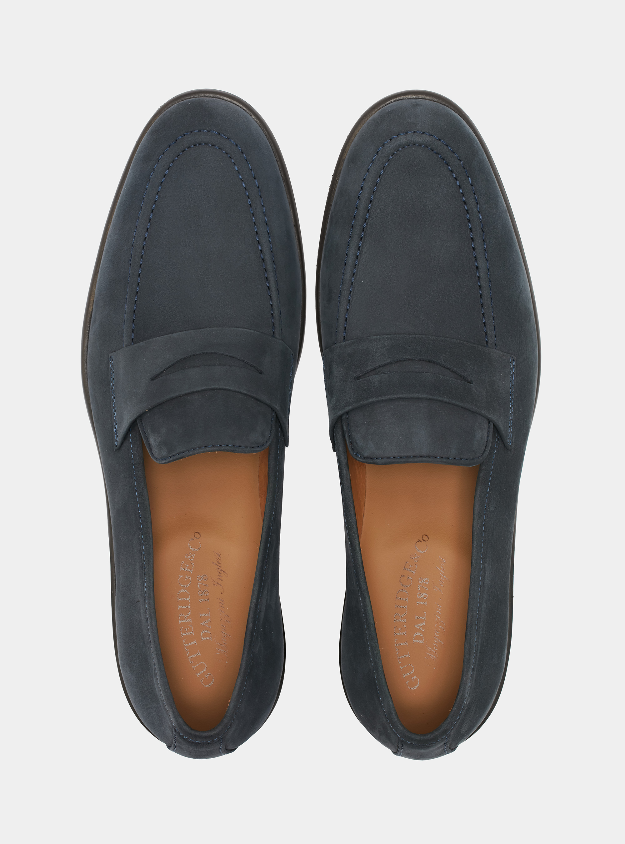 Mocasines de nabuk, AZUL MEDIO