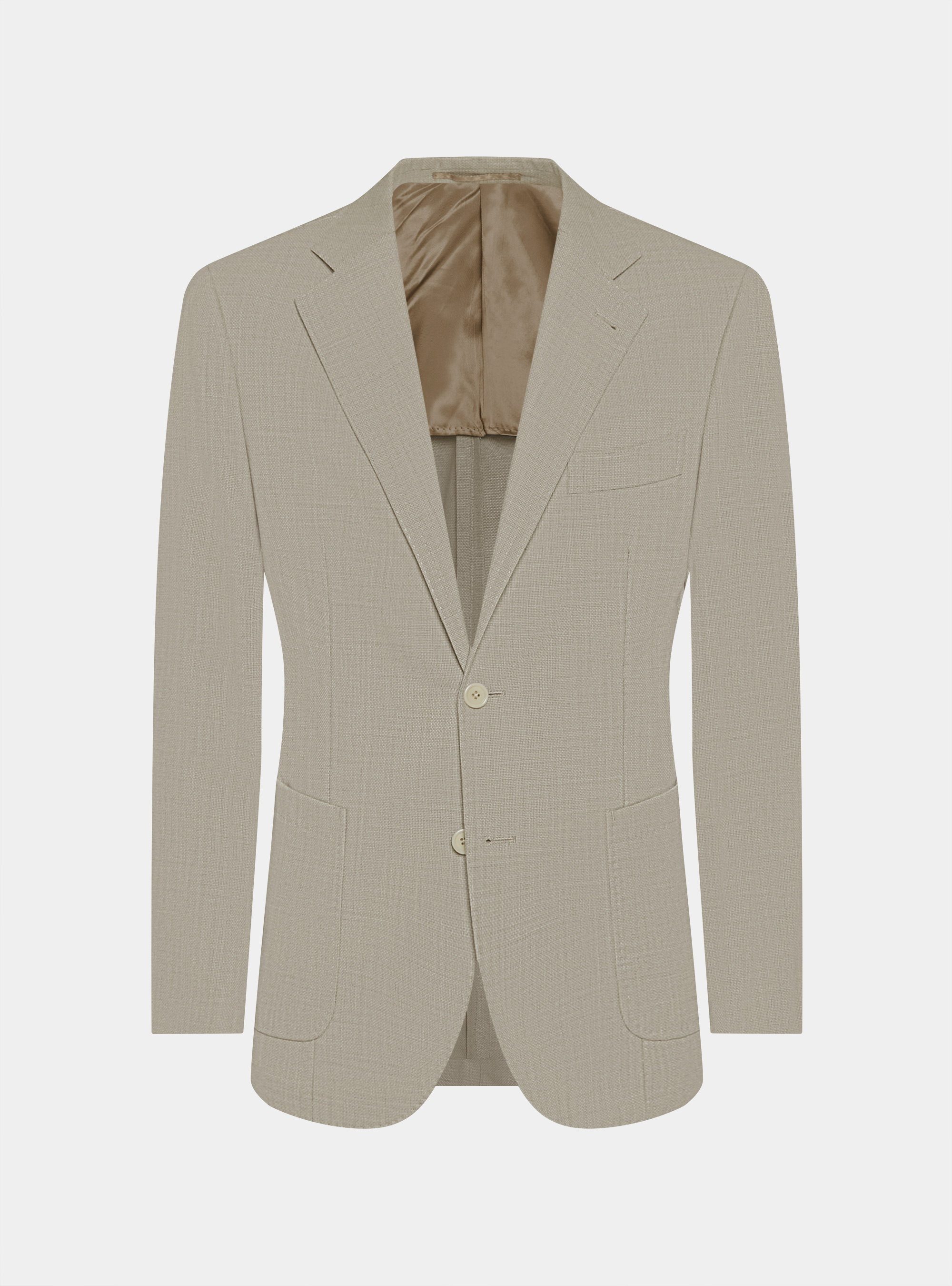 Pure wool hopsack blazer Vitale Barberis Canonico, ECRU